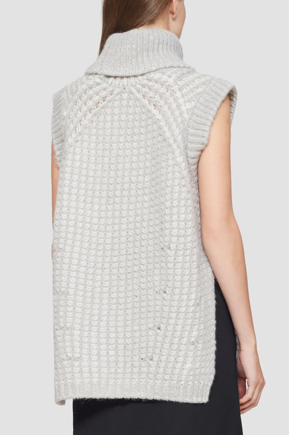Fisherman Rib Cowl Neck Sl Sweater - Image 4