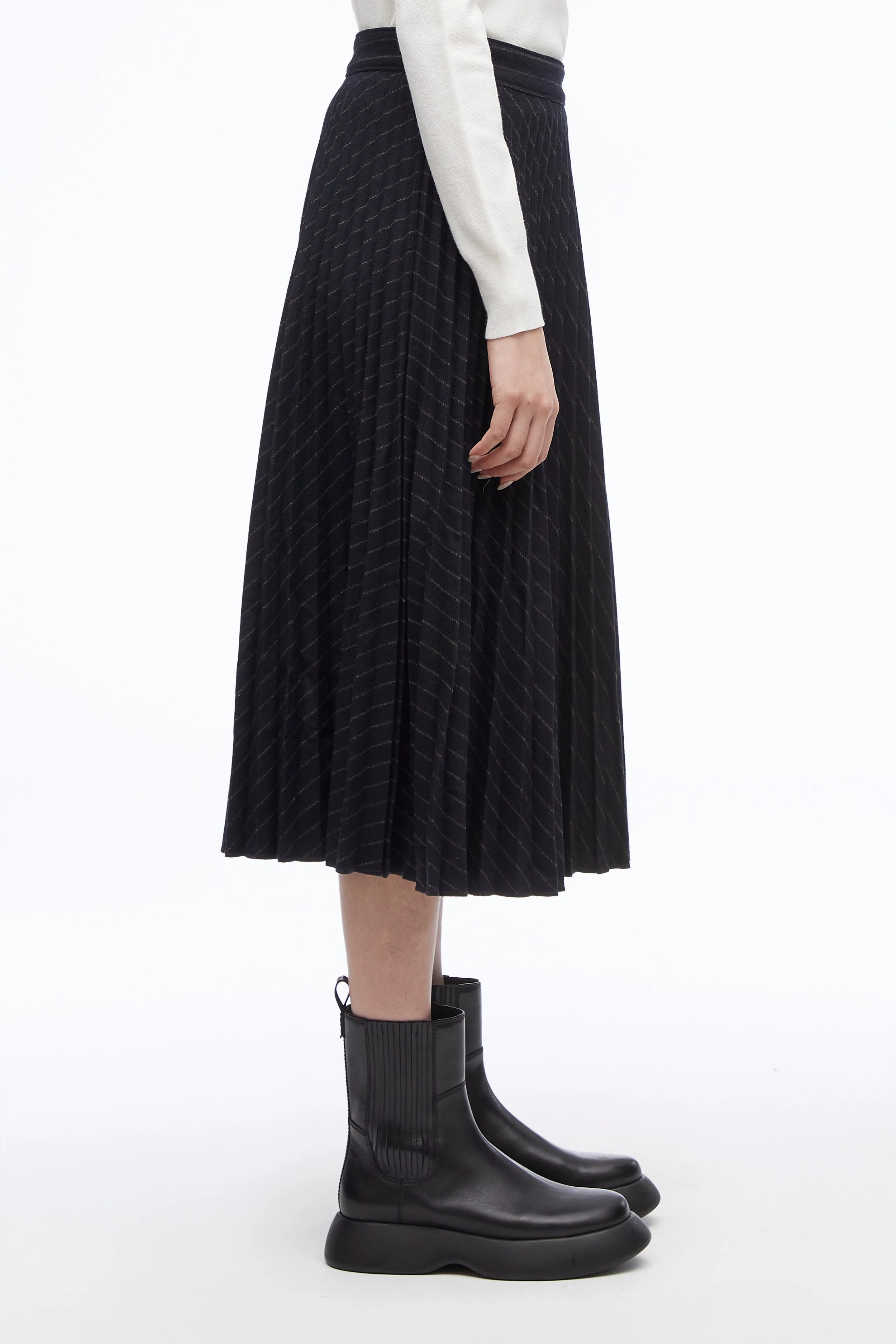 Pleated Wrap Skirt - Image 5