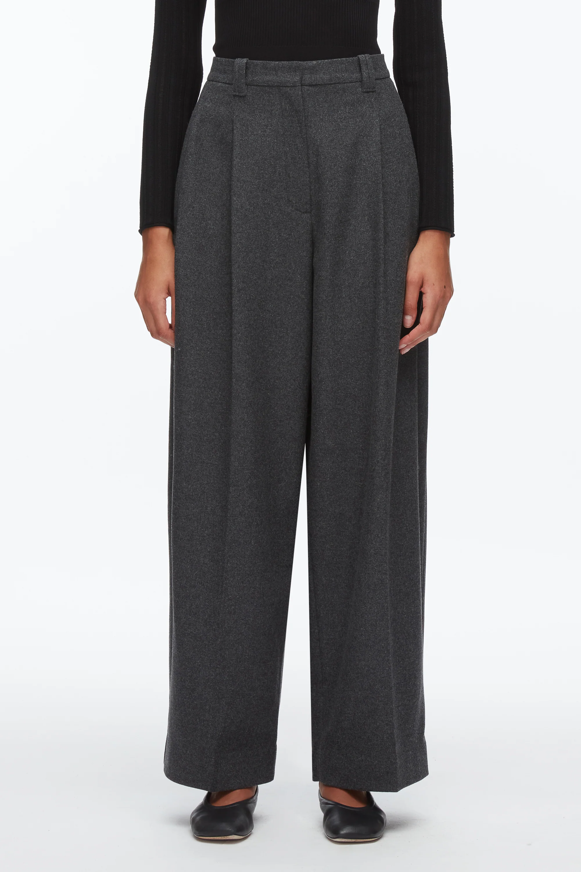Flannel Double Pleat Trouser - Image 3