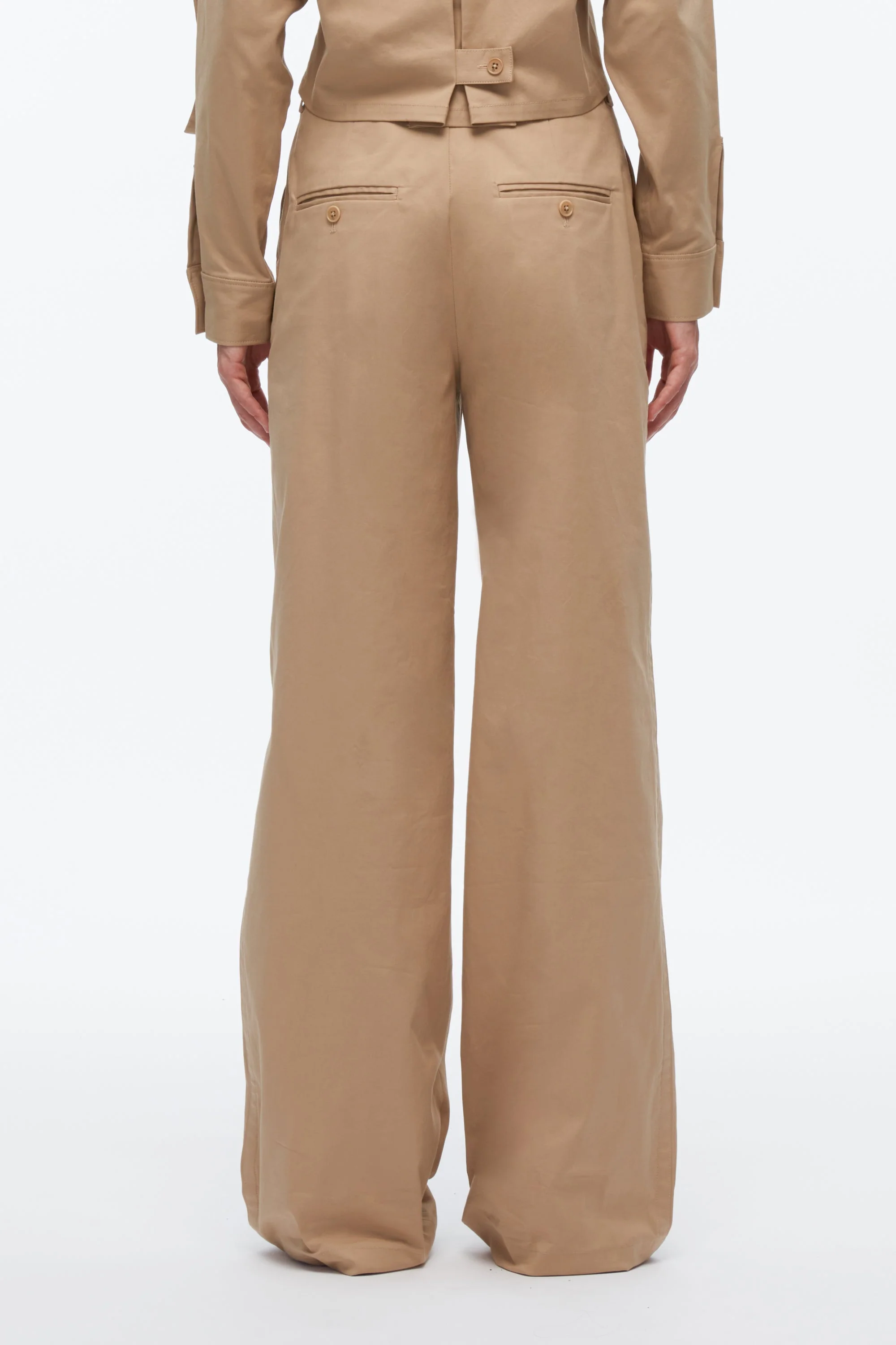 Flat Front Wide Leg Trousers - Image 4