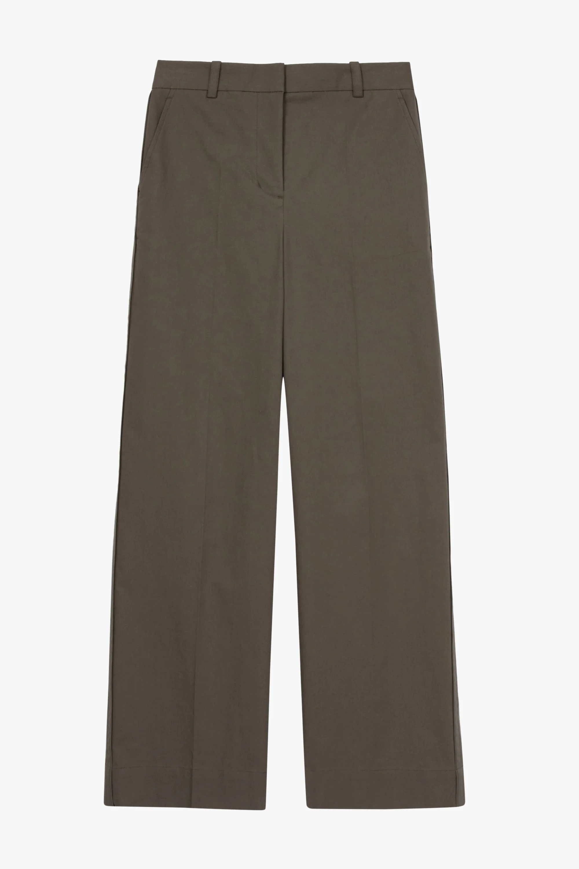 Flat Front Wide Leg Trousers - Image 7