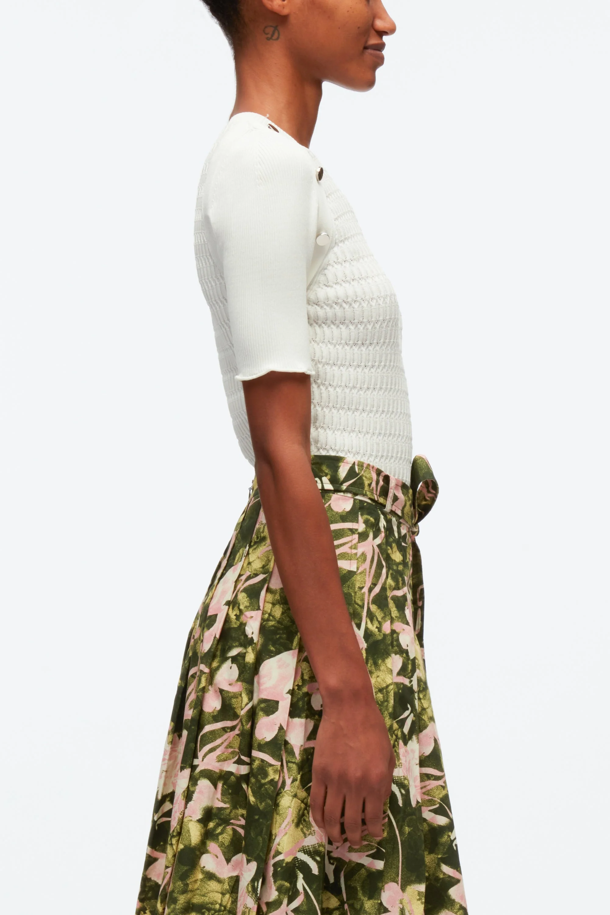 Floating Iris Belted Skirt - Image 3