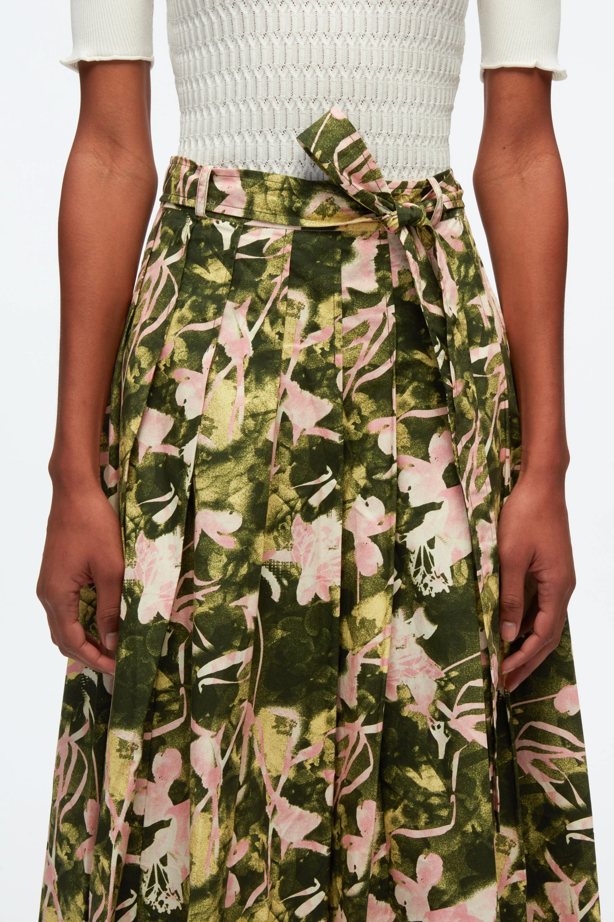 Floating Iris Belted Skirt - Image 5