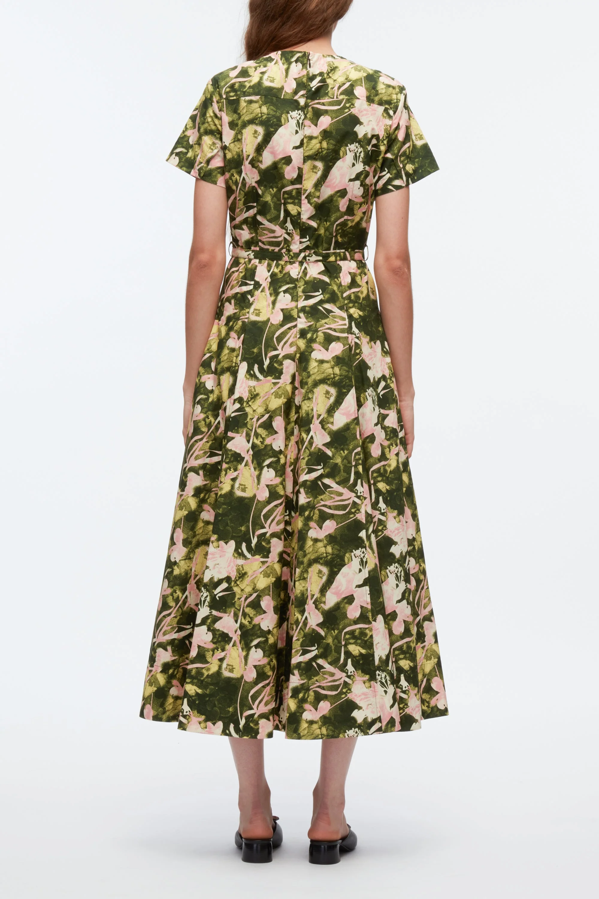 Floating Iris Dress With Cascading Drape - Image 3