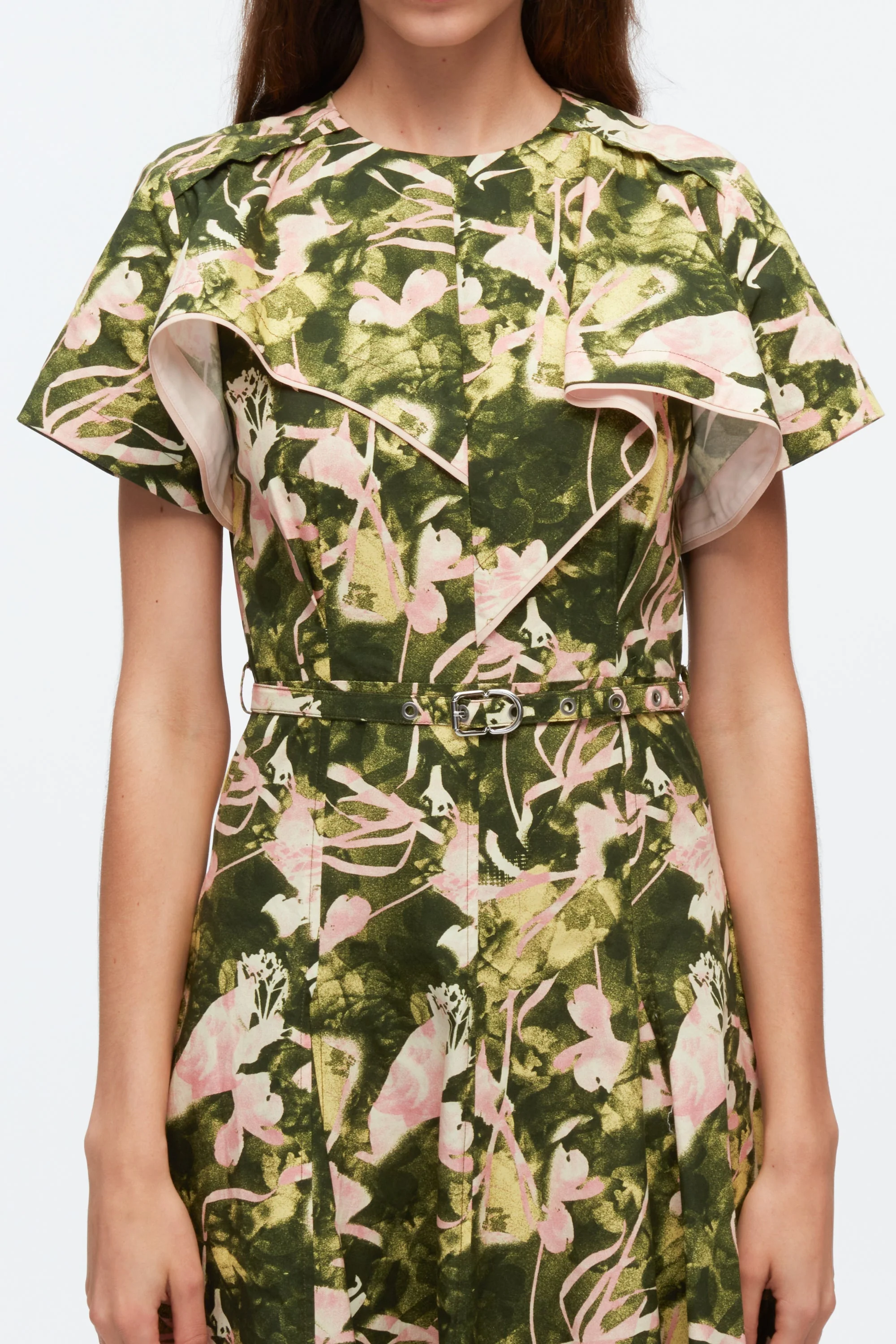 Floating Iris Dress With Cascading Drape - Image 4