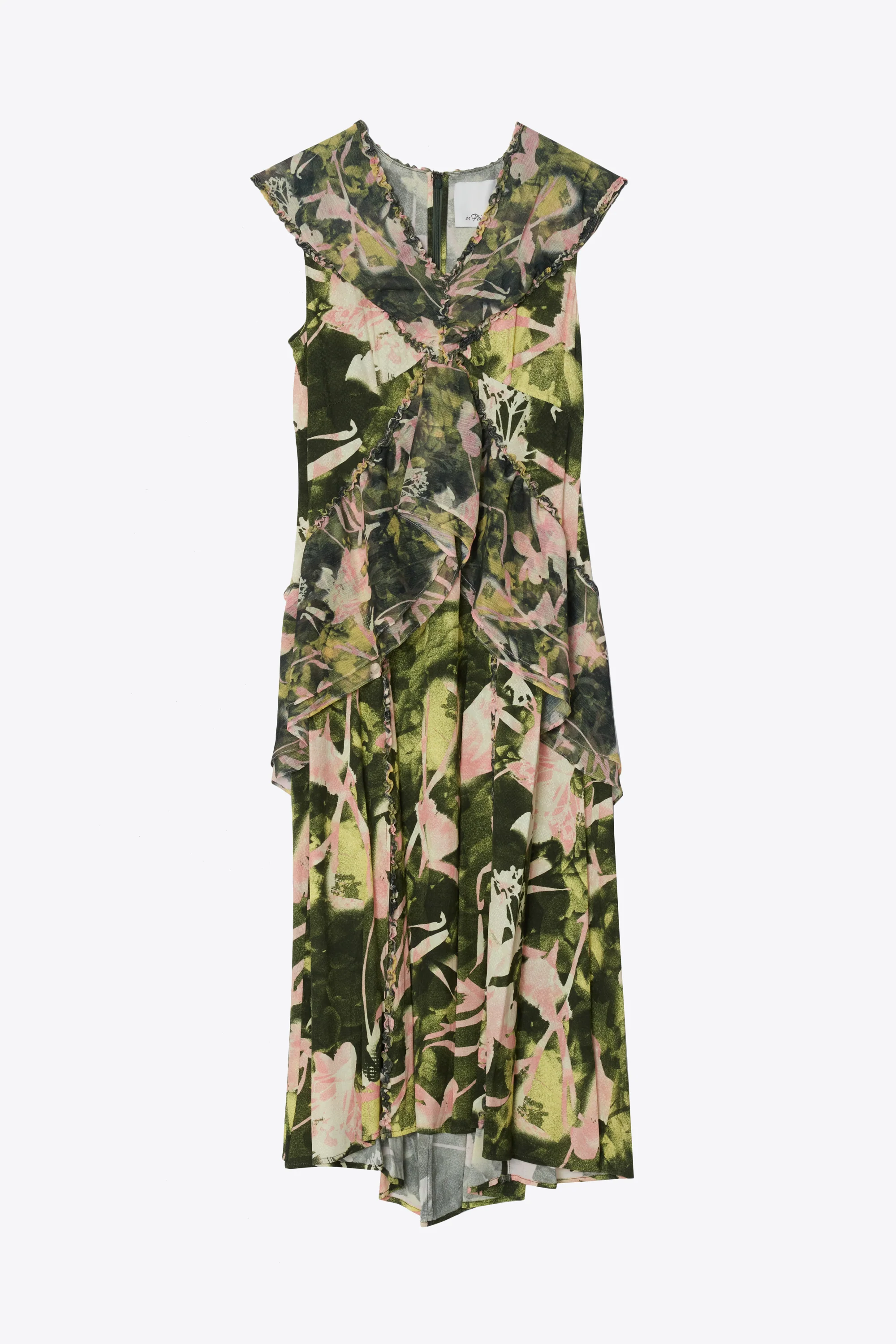 Floating Iris Ruffle Dress