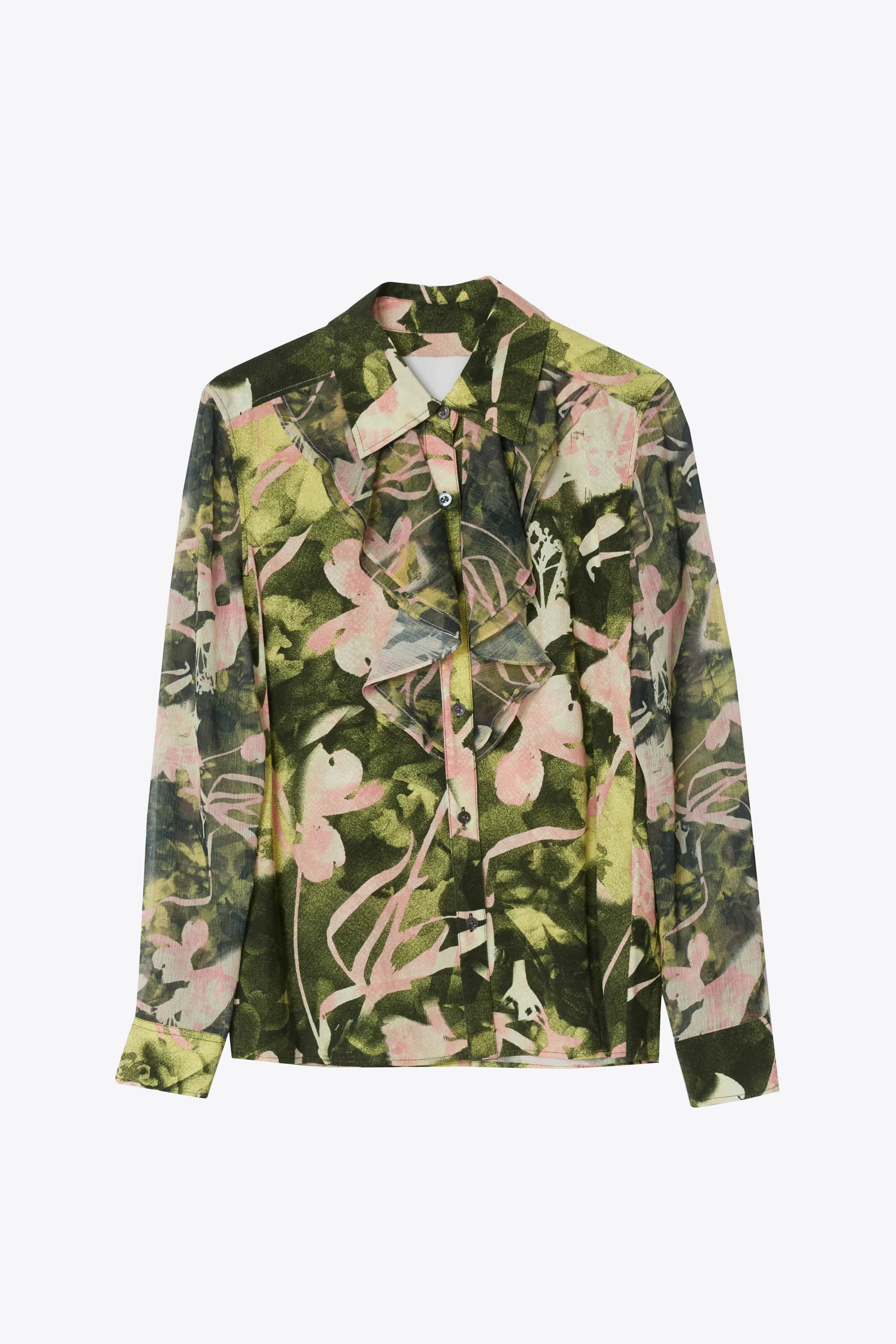 Floating Iris Ruffle Shirt