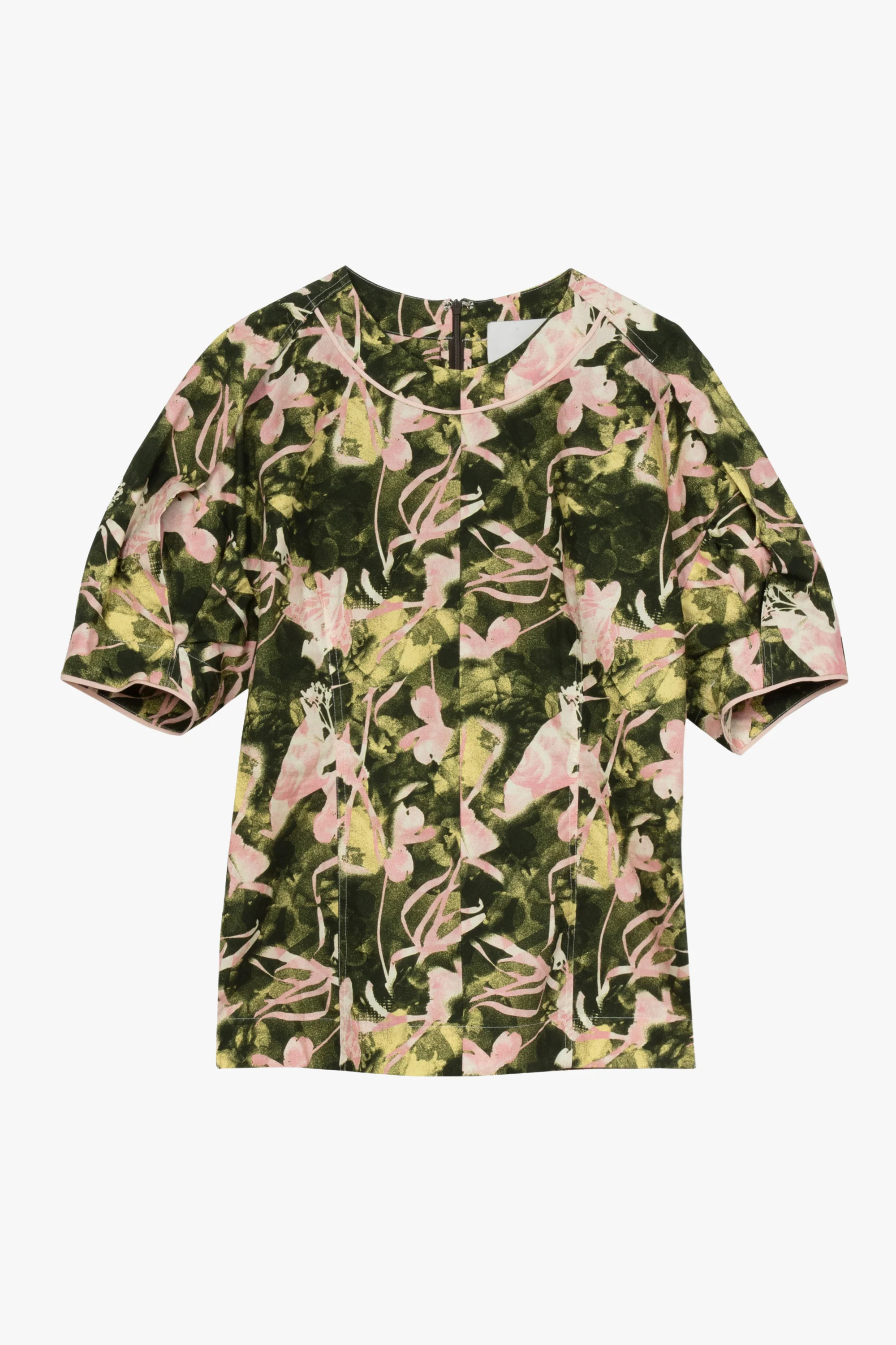 Floating Iris Poplin Top