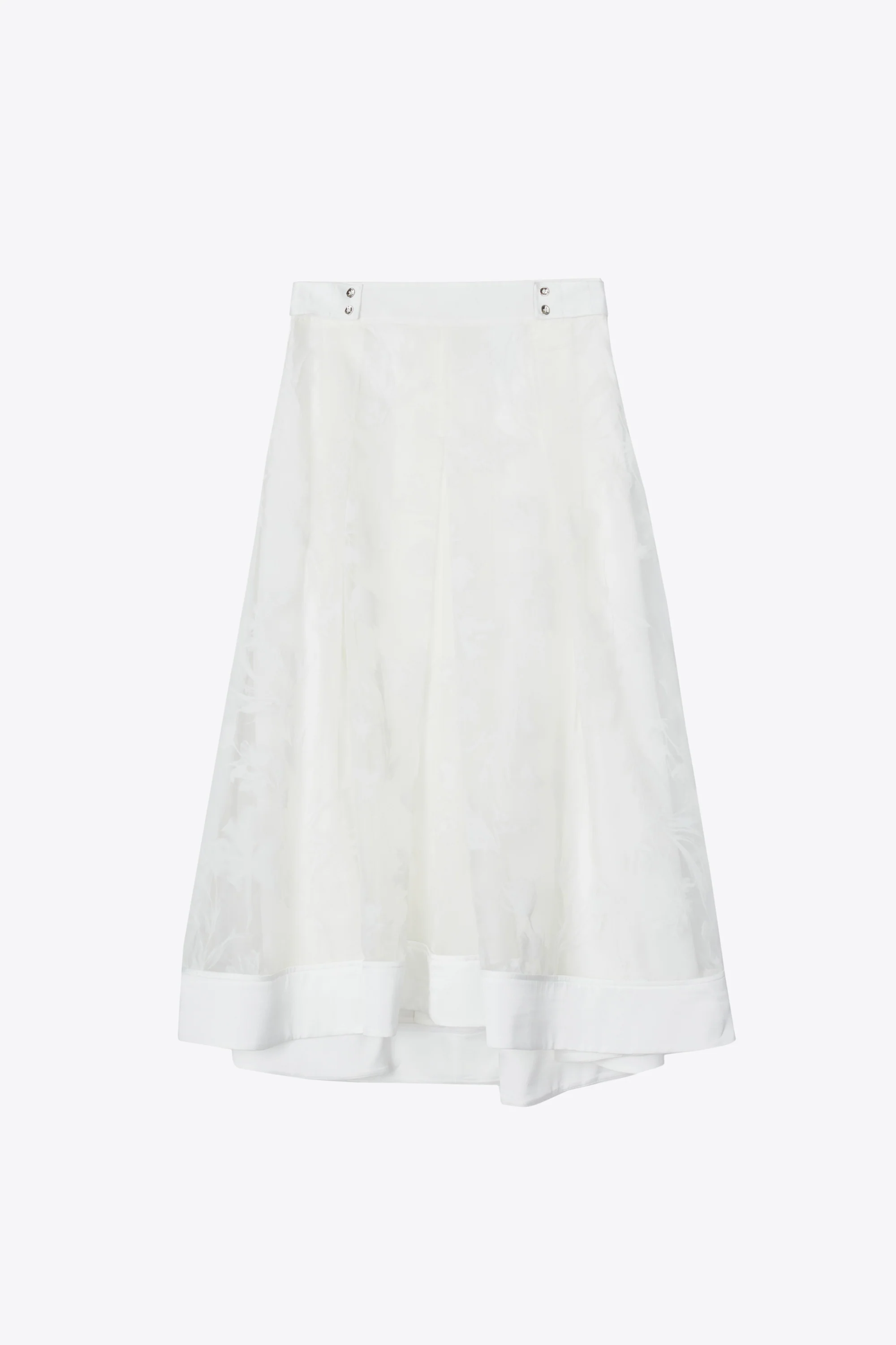 Flocked Organza Midi Skirt - Image 7
