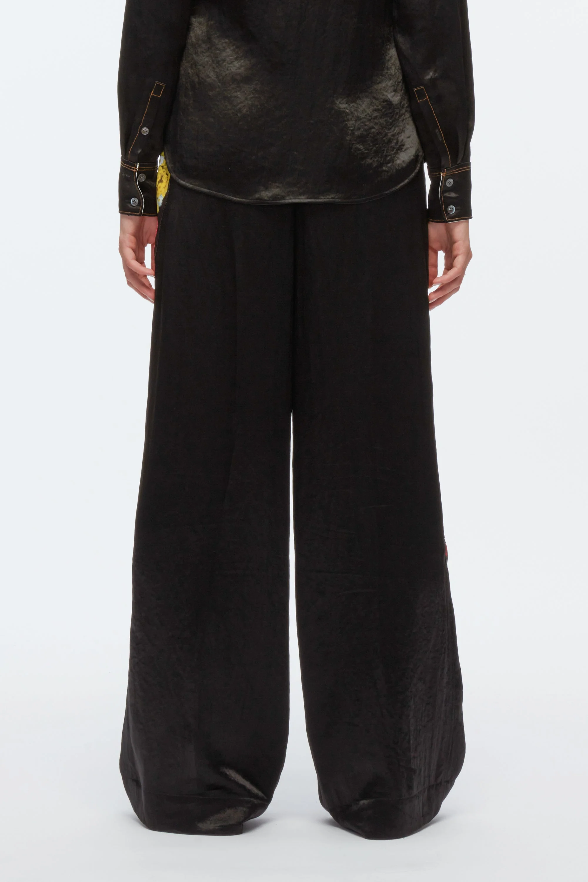 Floral Bouquet Appliqué Pajama Trousers - Image 3
