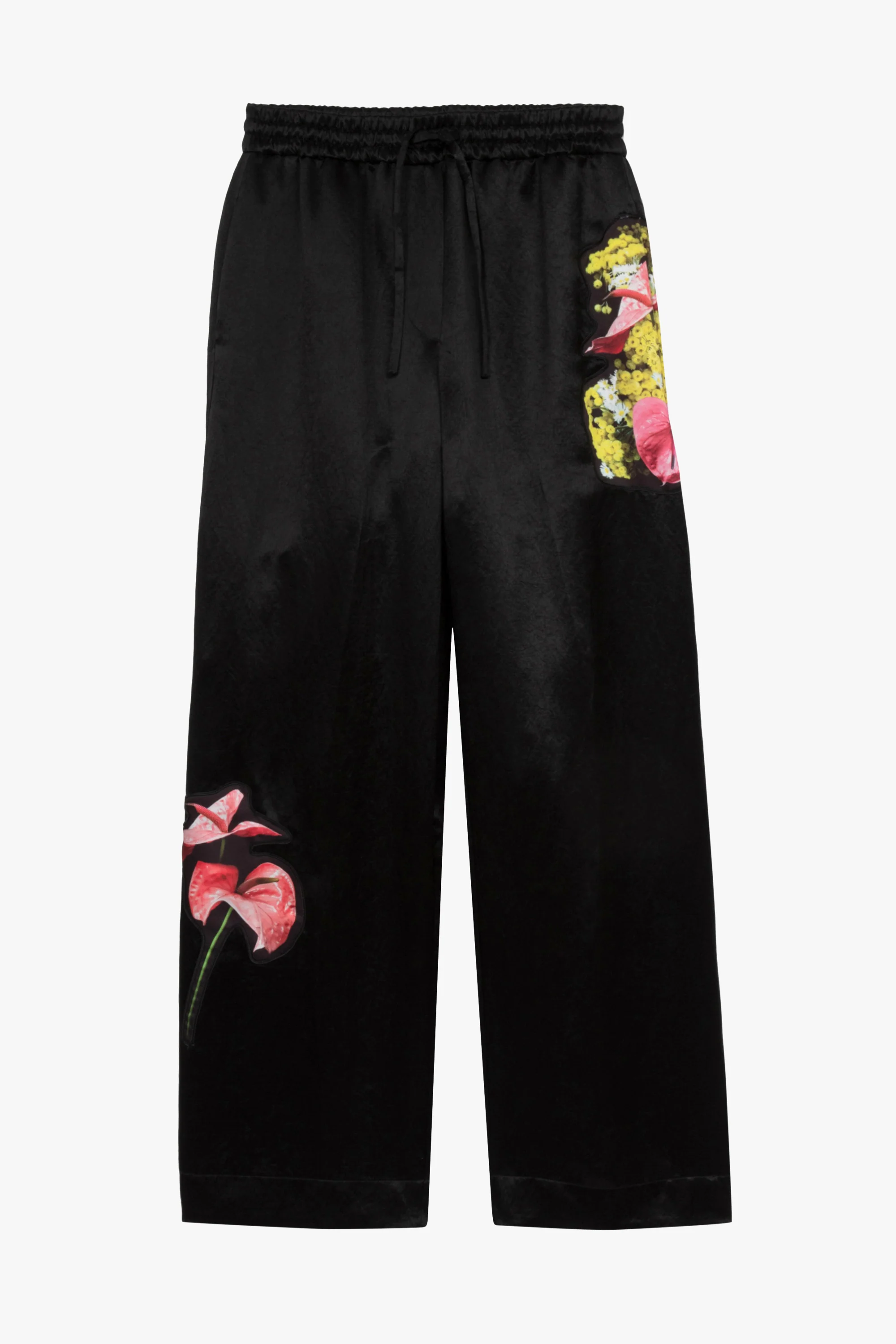 Floral Bouquet Appliqué Pajama Trousers - Image 5