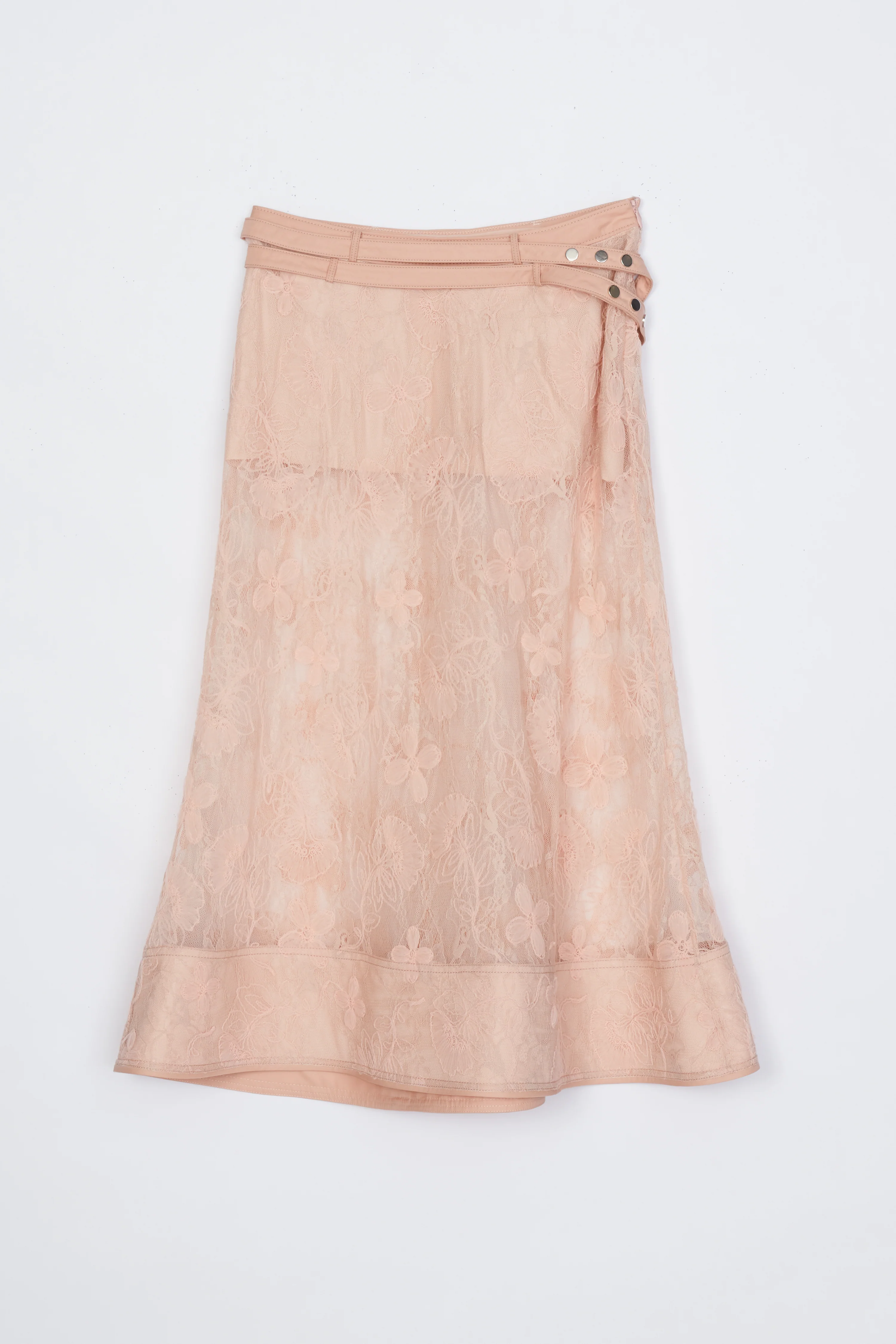 Floral Lace Midi Skirt
