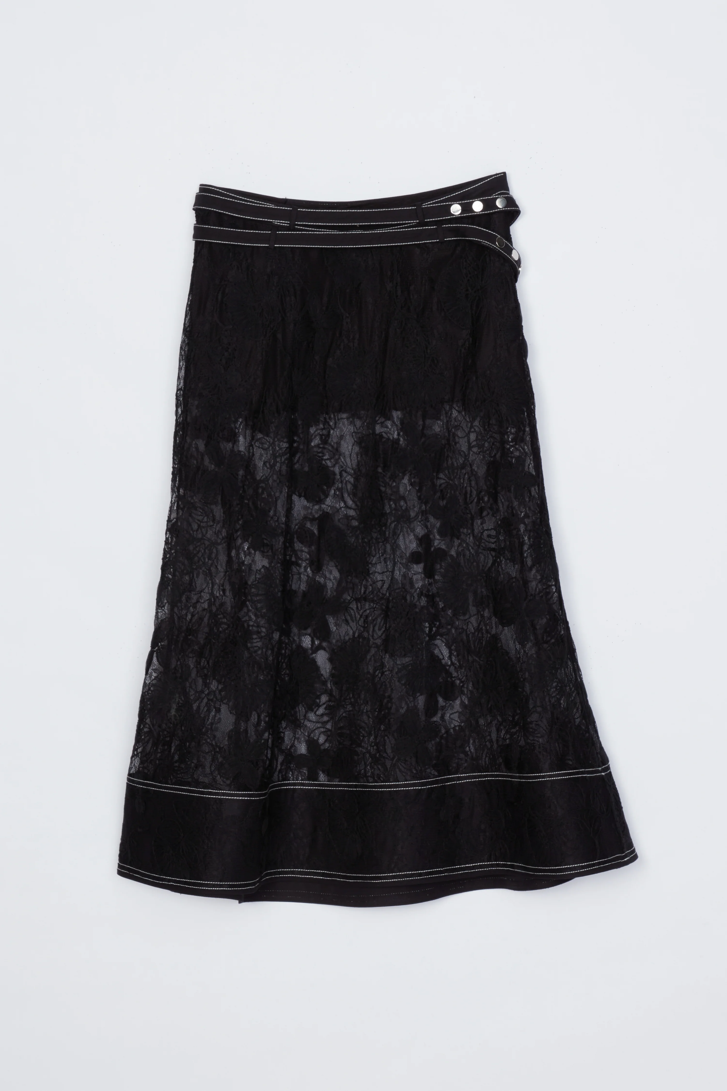 Floral Lace Midi Skirt - Image 2