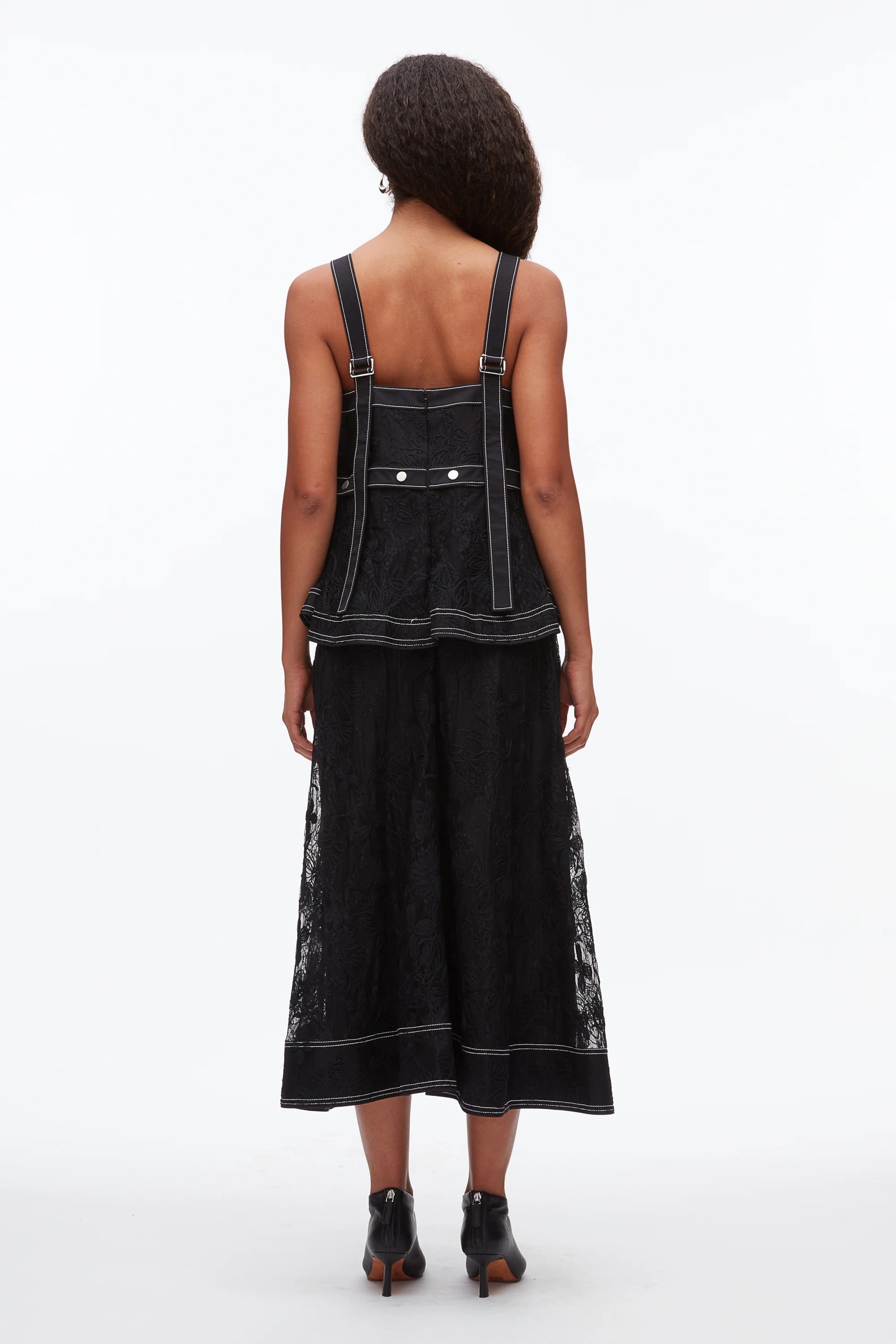 Floral Lace Midi Dress - Image 4