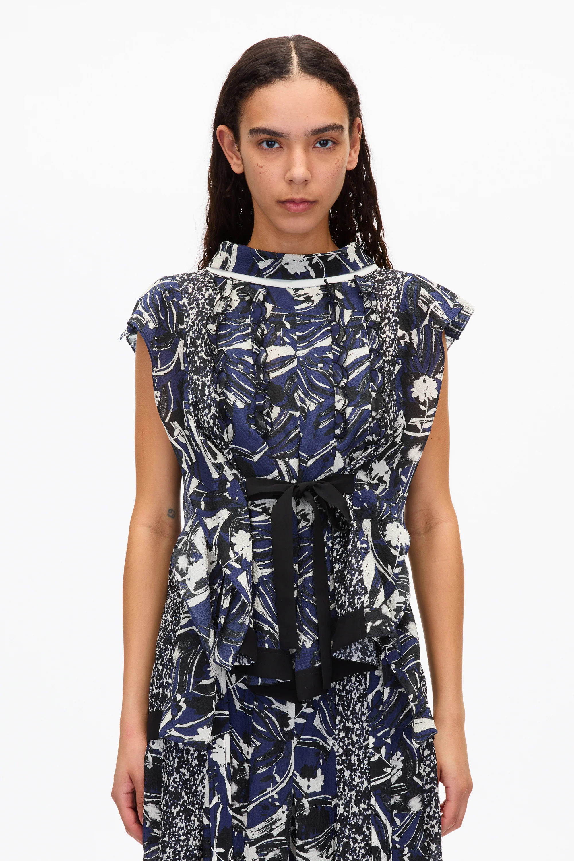 Floral Impressions Pleated Blouse - Image 3