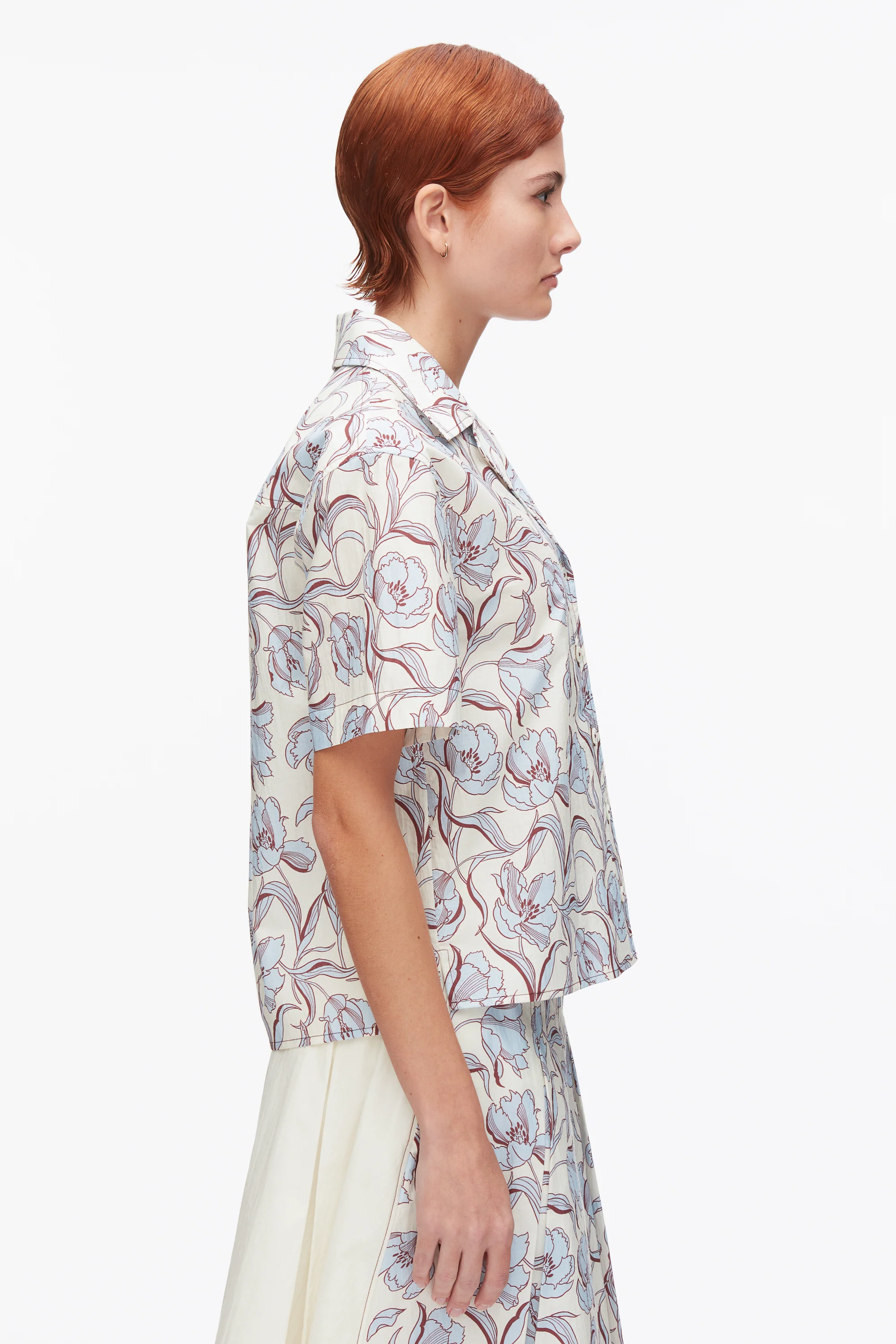 Floral Printed Camp Shirt - Image 4