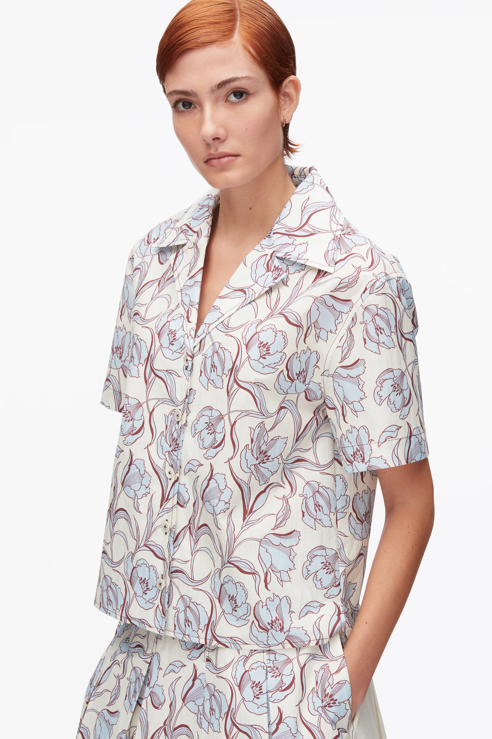 Floral Printed Camp Shirt - Image 6