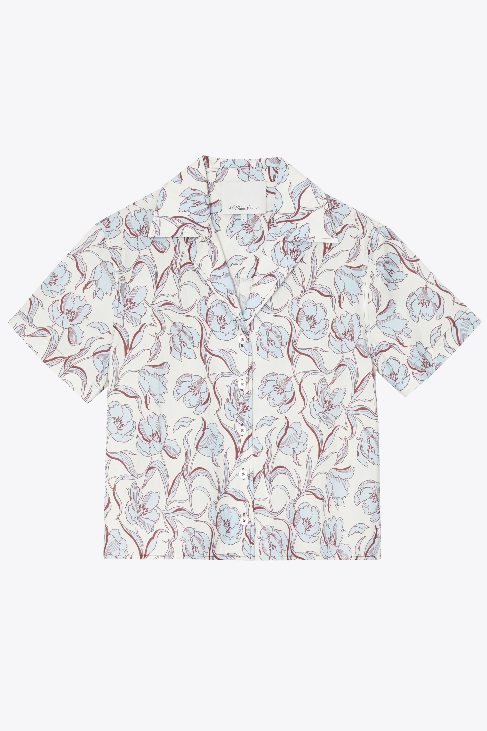 Floral Printed Camp Shirt - Image 7