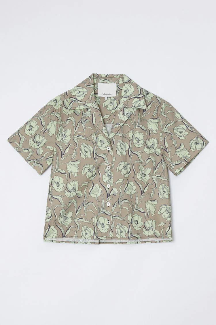 Floral Printed Camp Shirt - Image 8