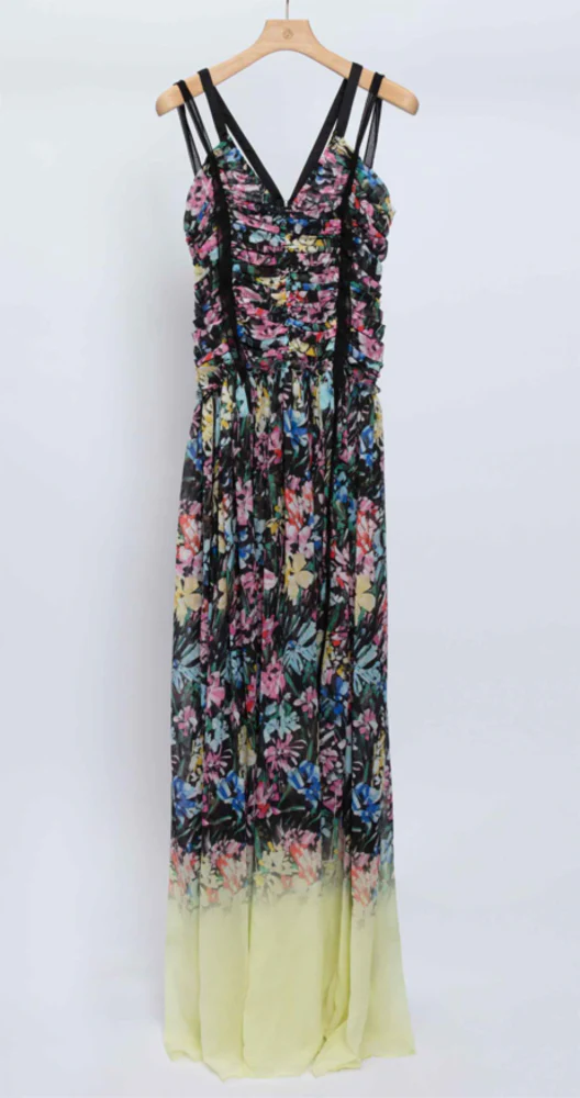 Flowerworks Degrade Ruched Gown
