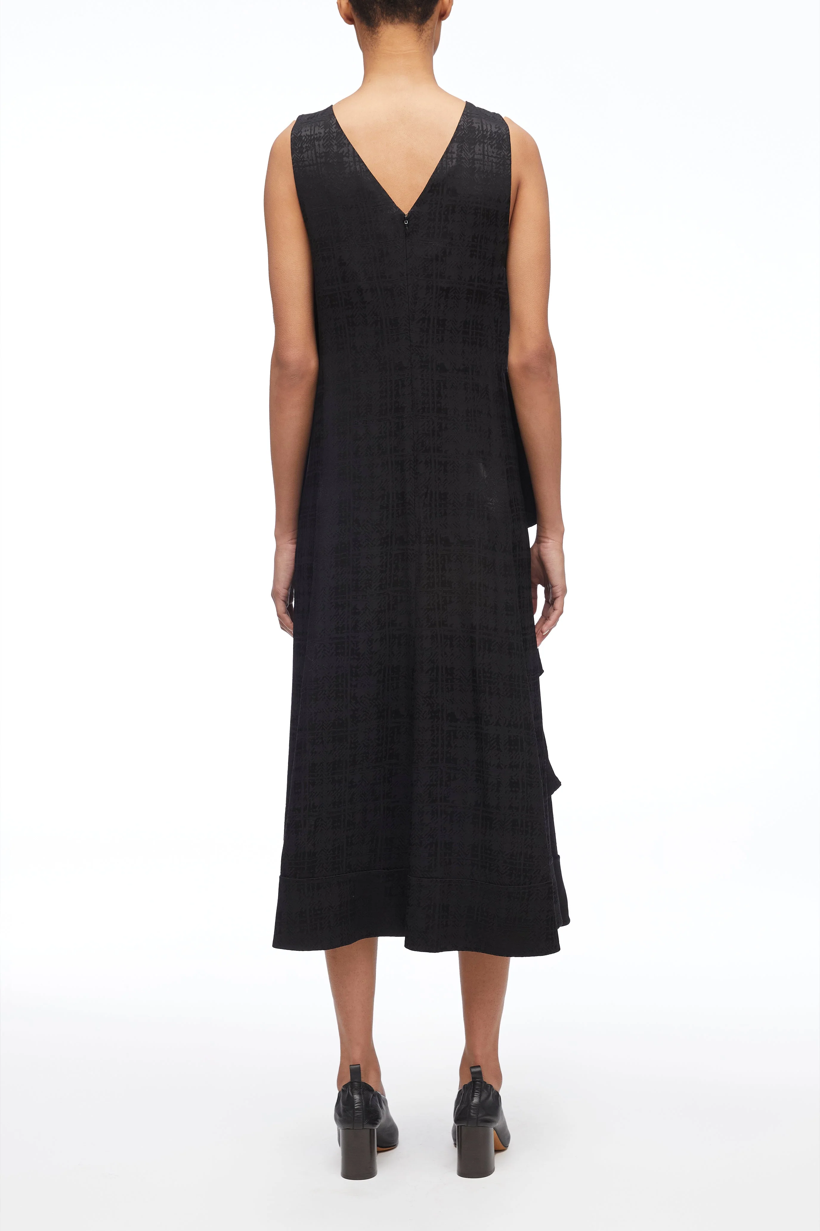 Fluid Plaid Viscose Dress - Image 4
