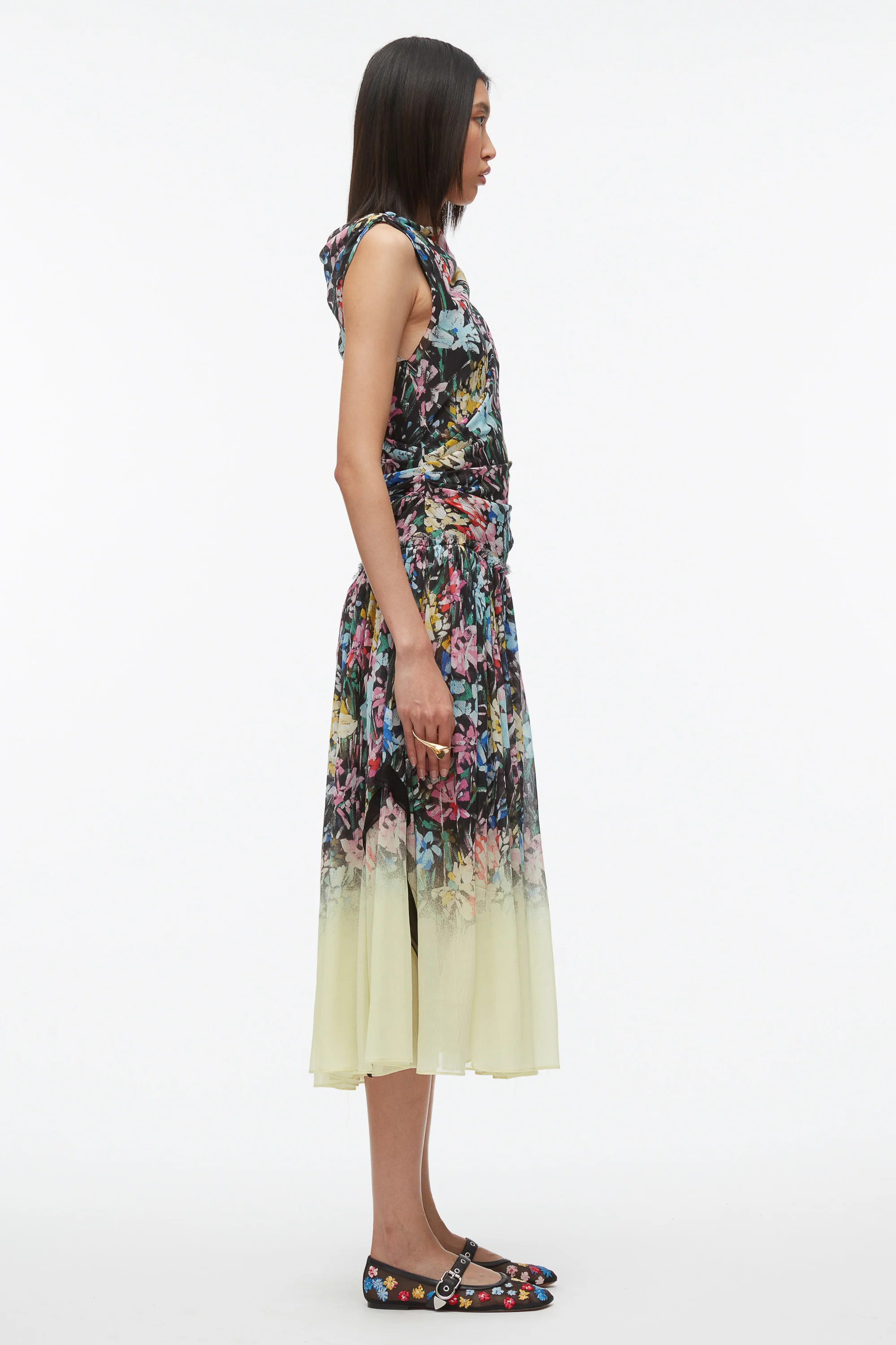 Flowerworks Dégradé Draped Dress - Image 3