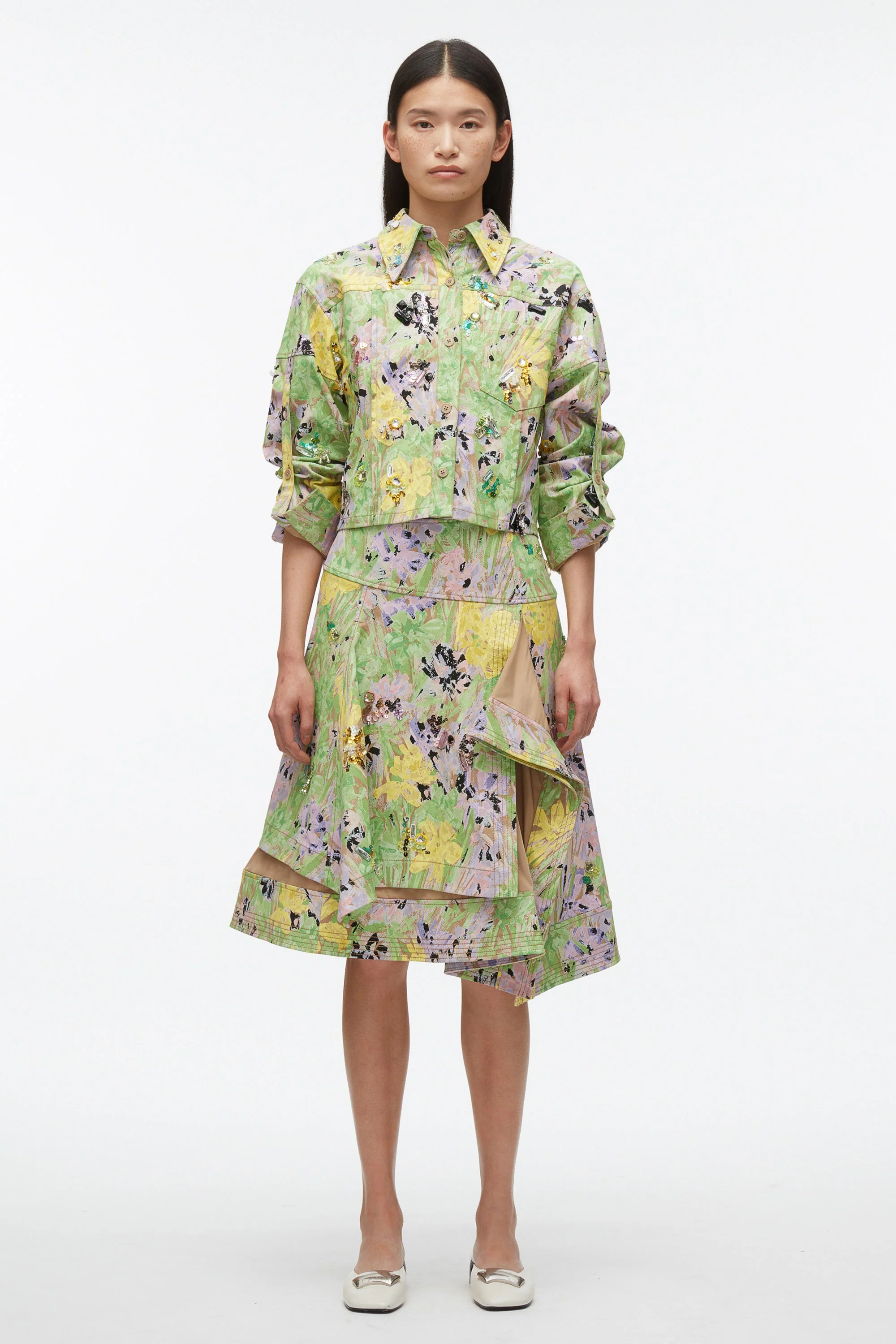 Flowerworks Embroidered Cropped Jacket - Image 2