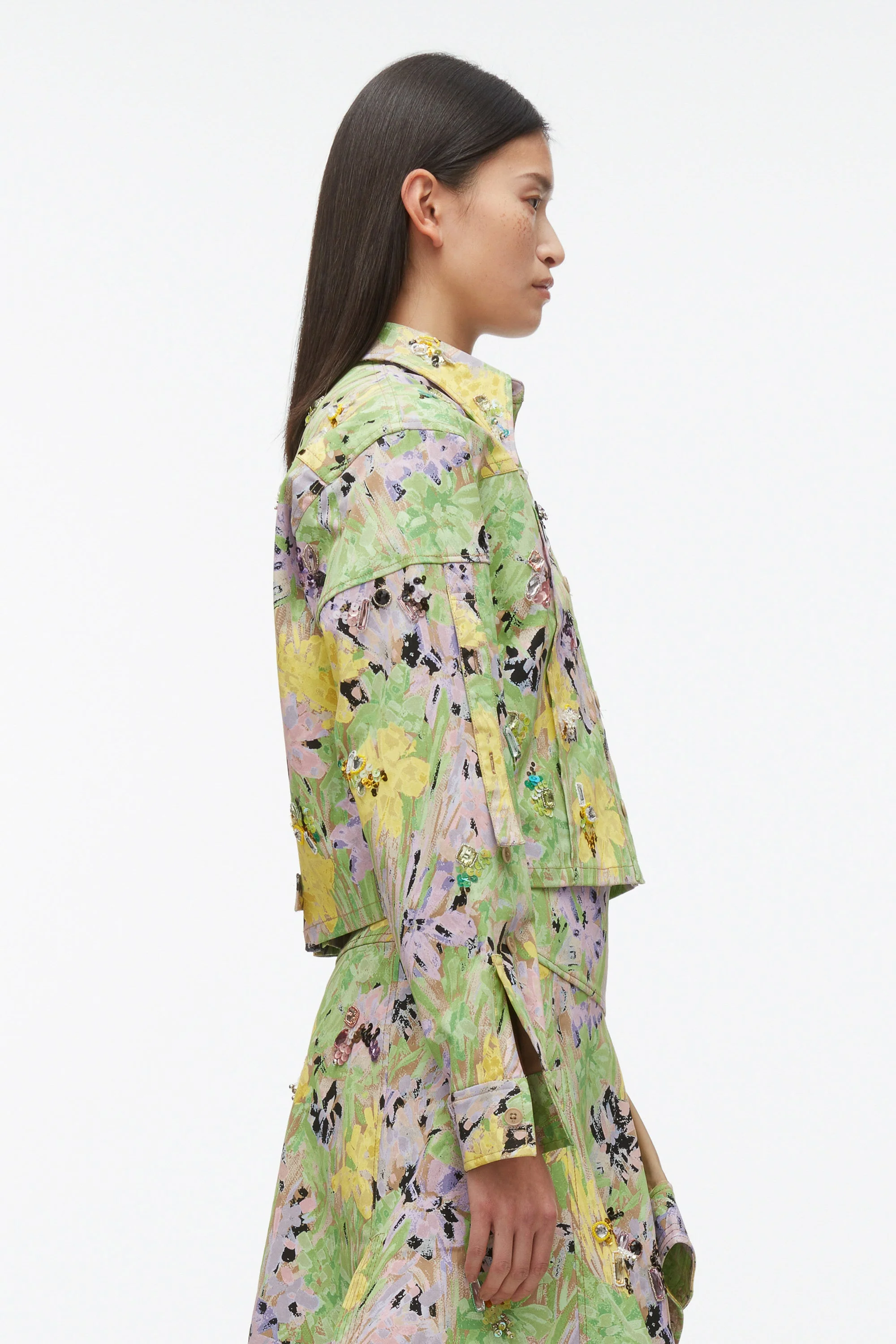 Flowerworks Embroidered Cropped Jacket - Image 4