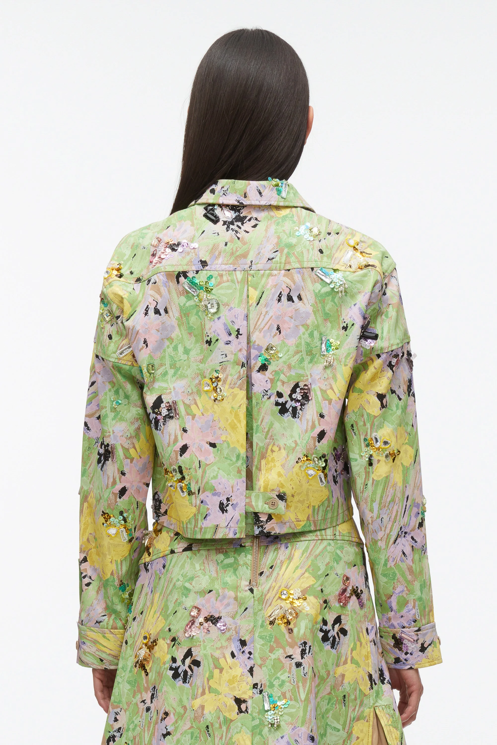 Flowerworks Embroidered Cropped Jacket - Image 5