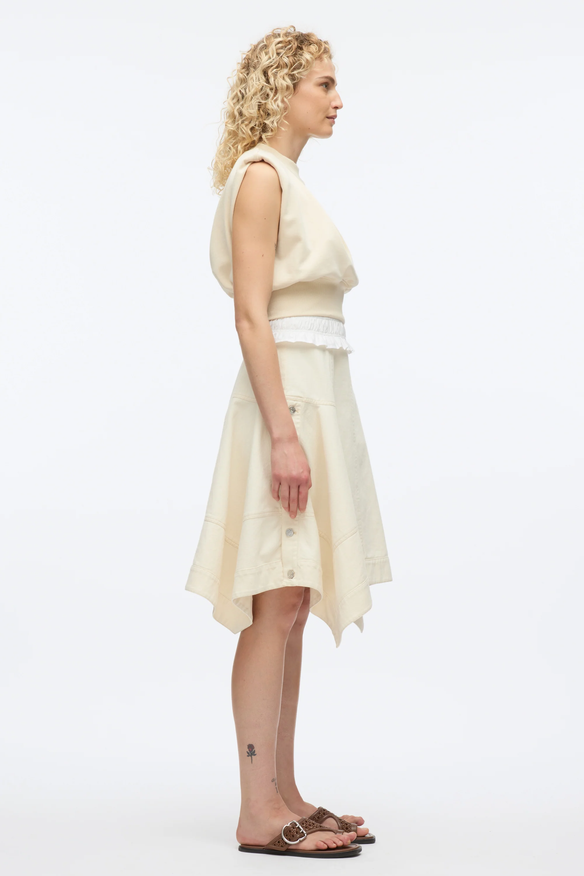 French Terry Dress with Denim Combo - Image 3