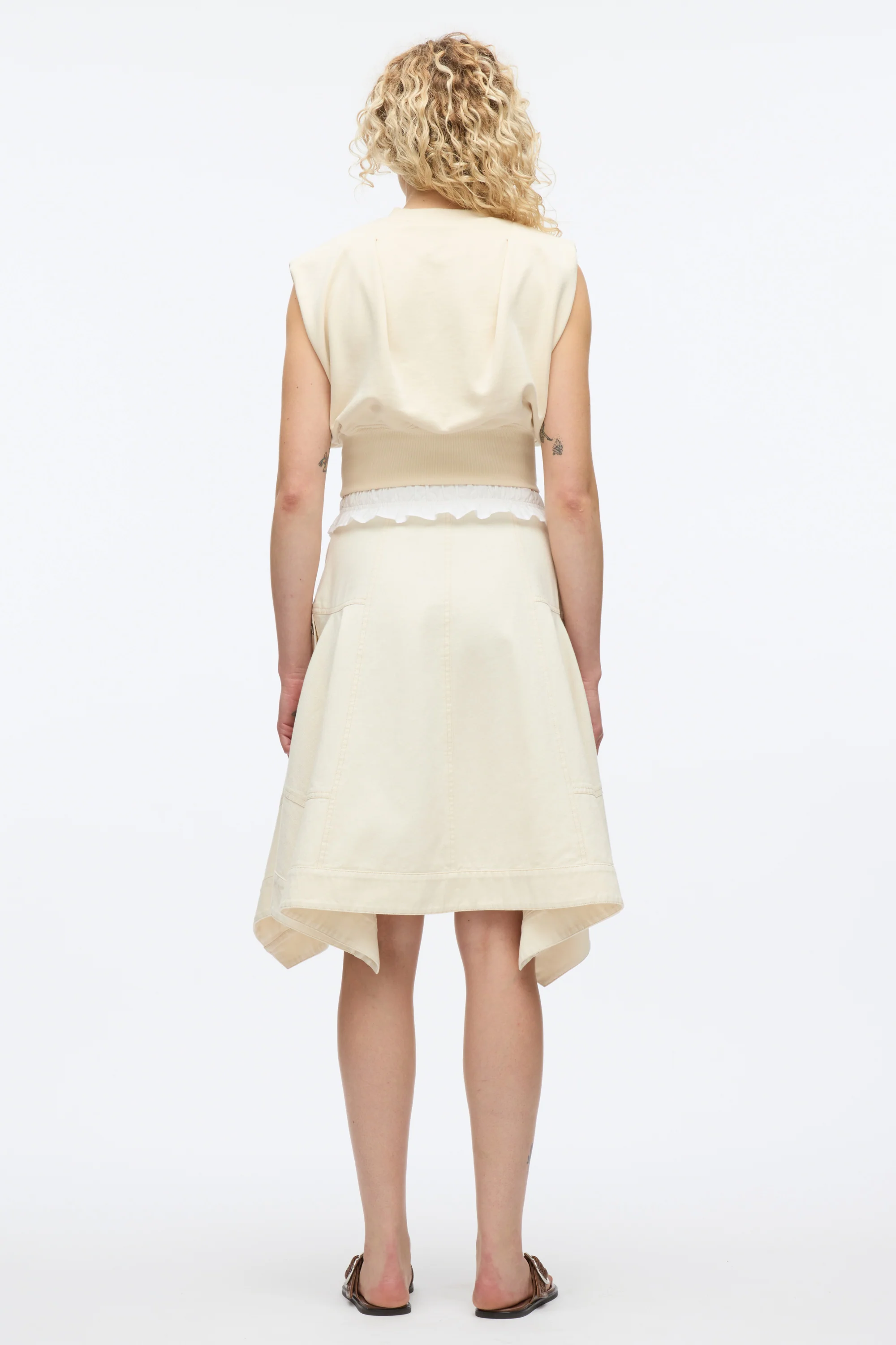 French Terry Dress with Denim Combo - Image 4