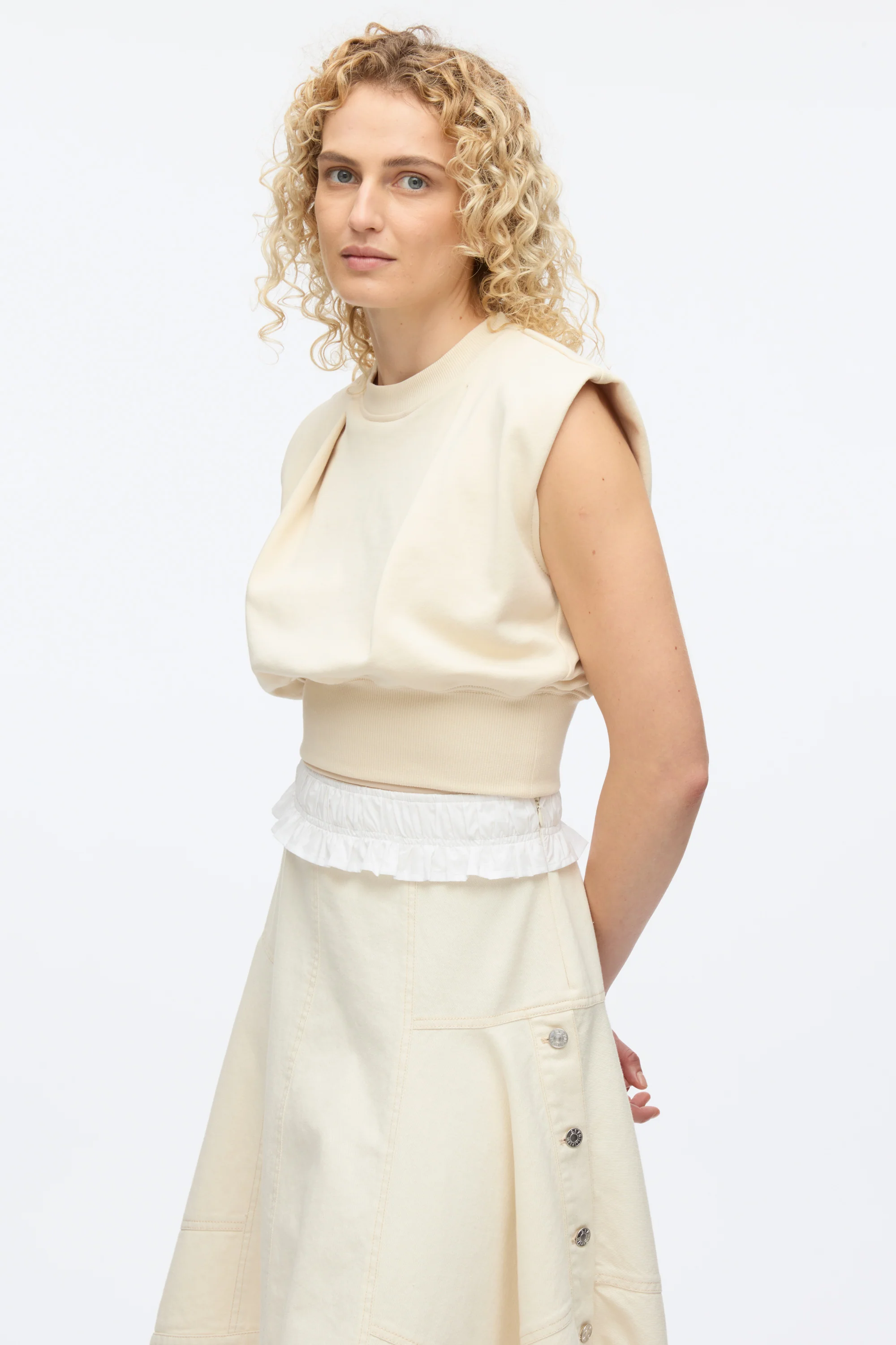 French Terry Dress with Denim Combo - Image 6