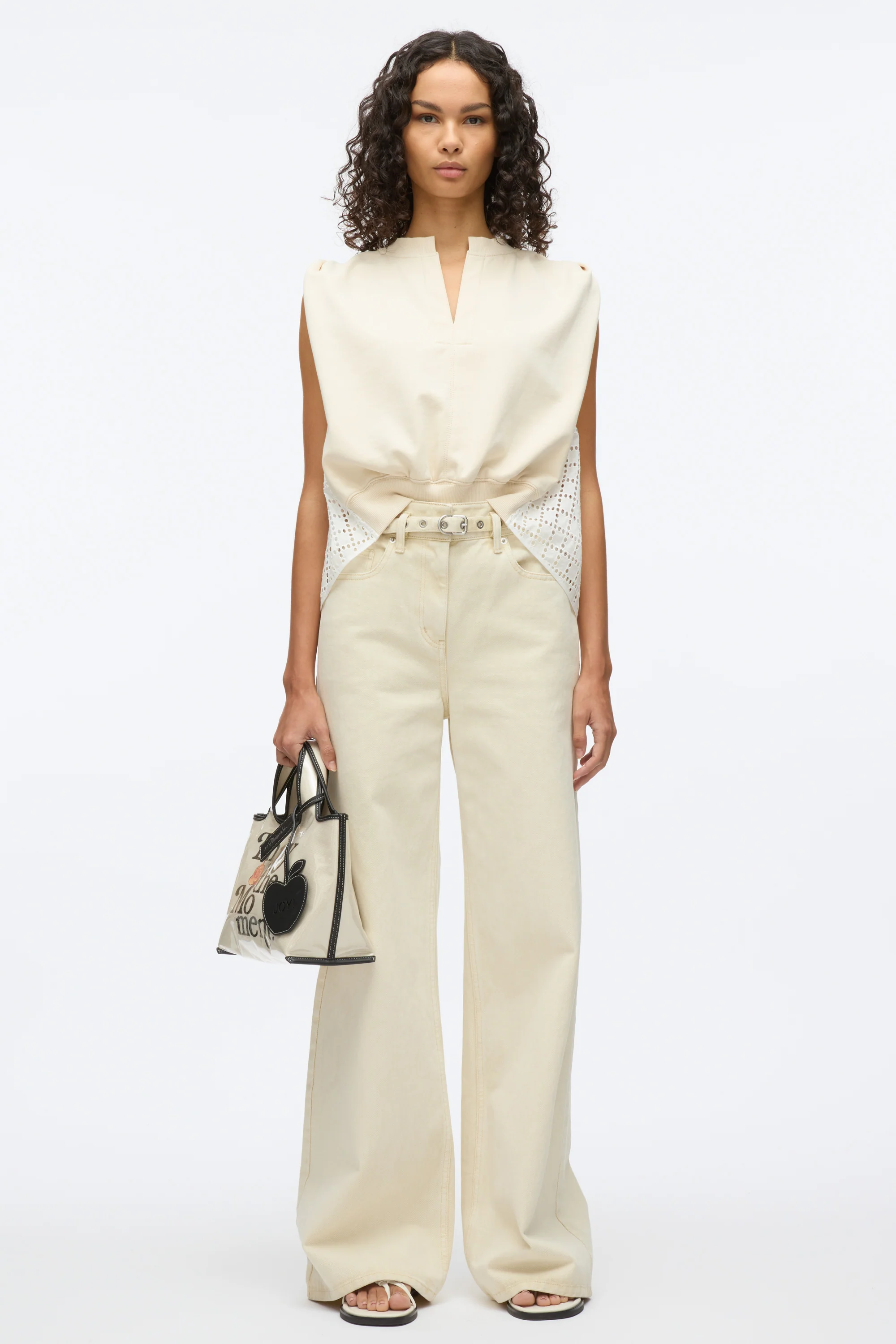 French Terry Top with Broiderie Anglaise Combo - Image 7