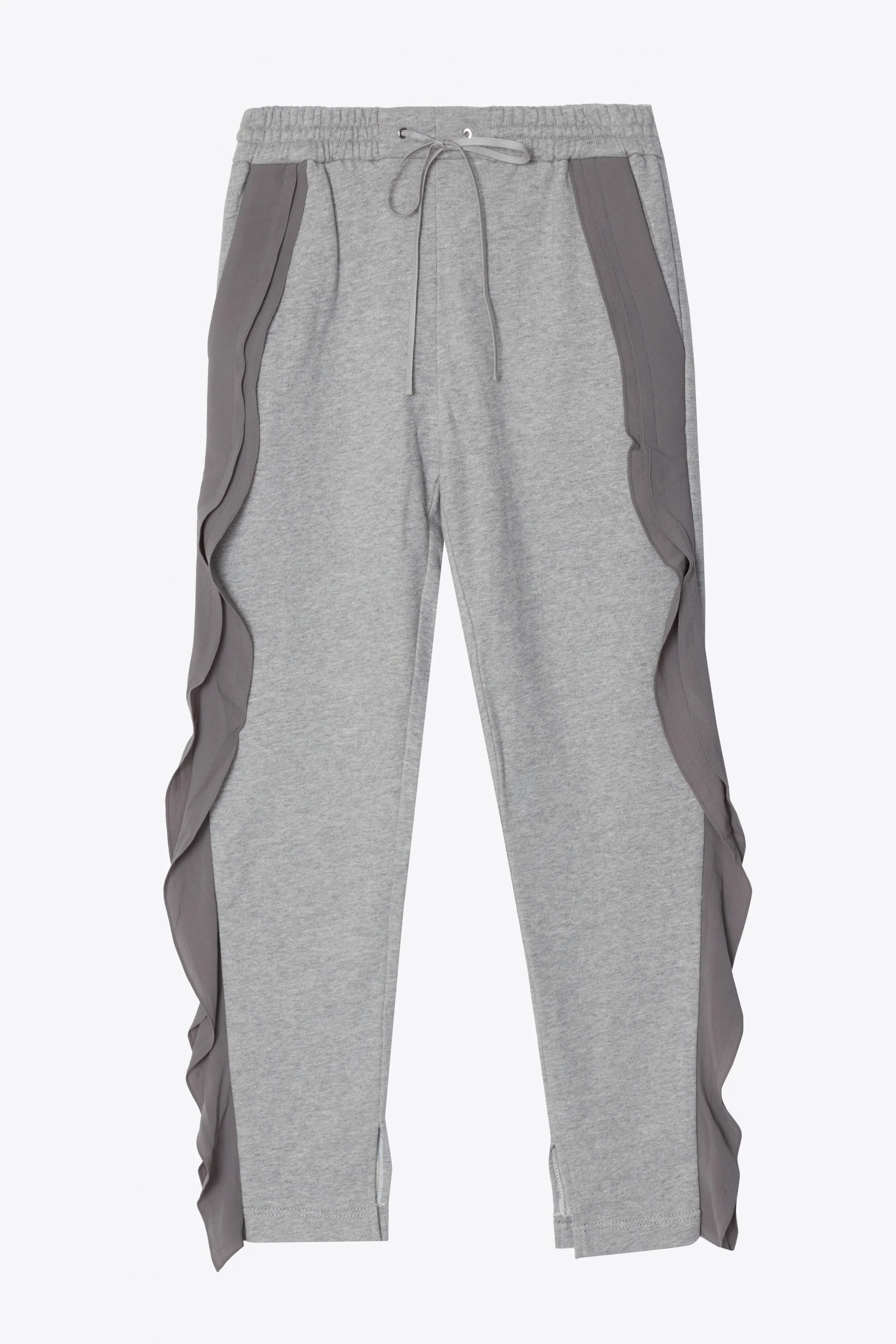 French Terry Track Pant With Ruffle Side Panel