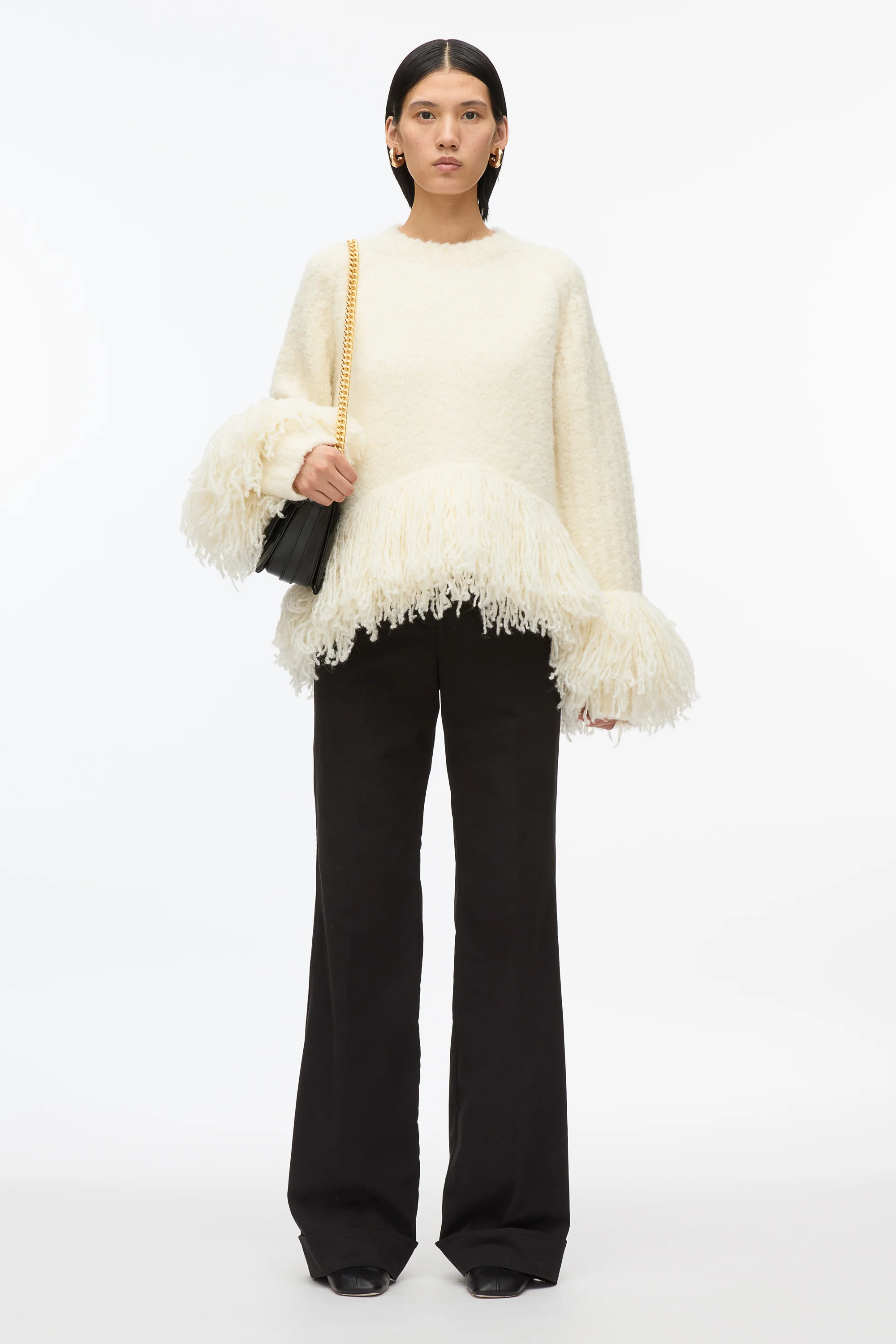 Boucle Fringe Knit Crewneck - Image 2