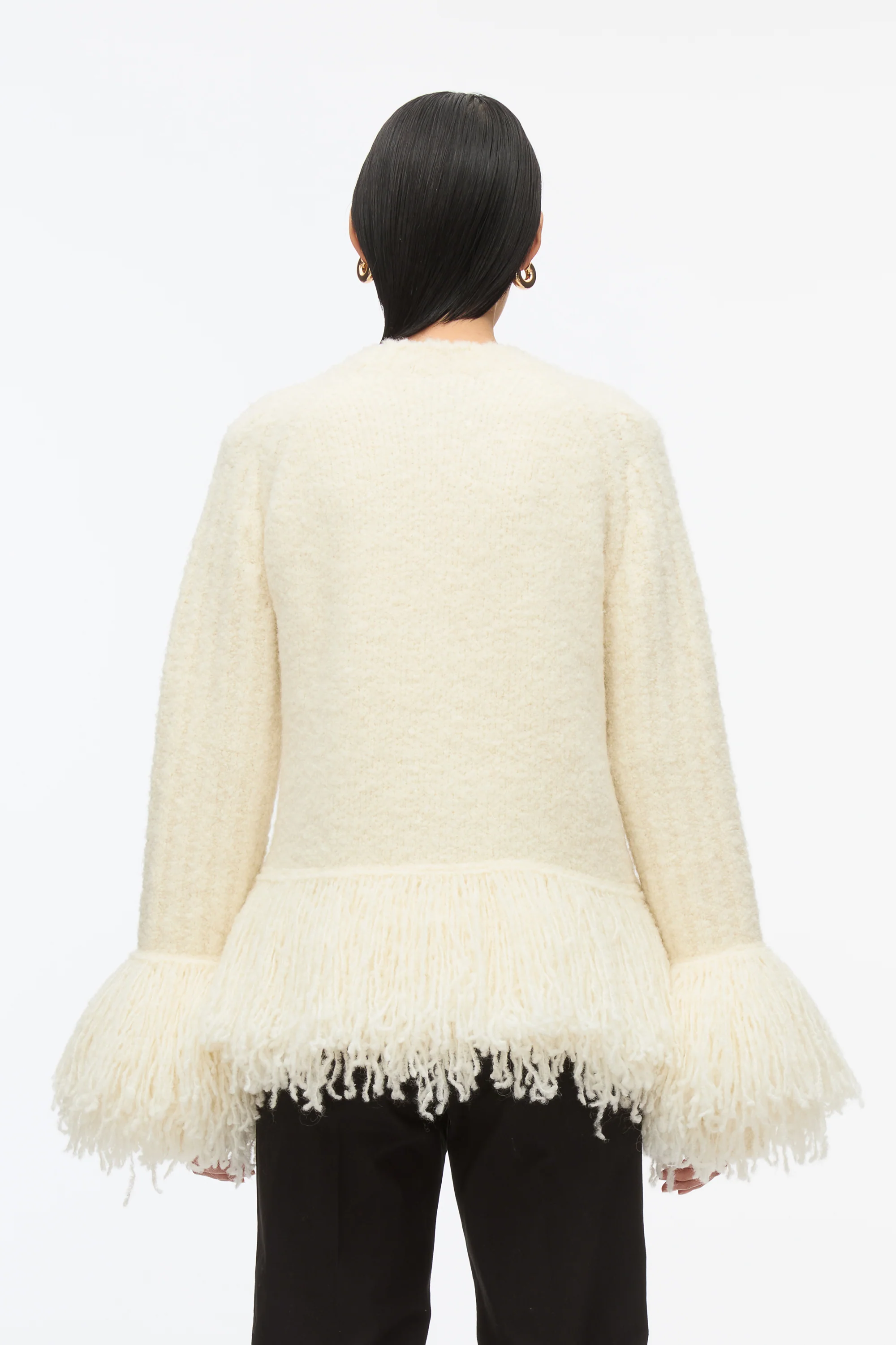Boucle Fringe Knit Crewneck - Image 5