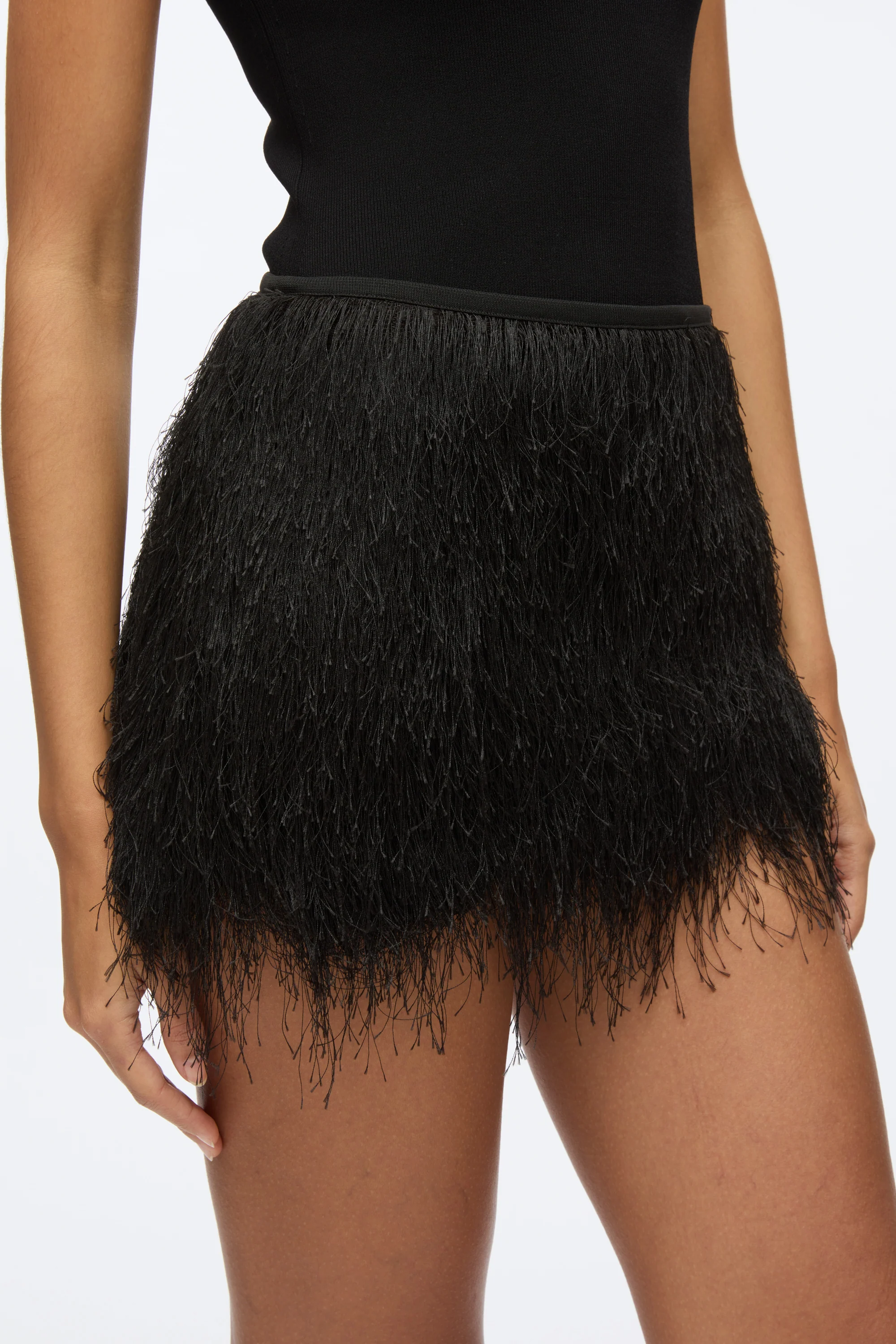 Fringe Mini Slip Skirt - Image 13