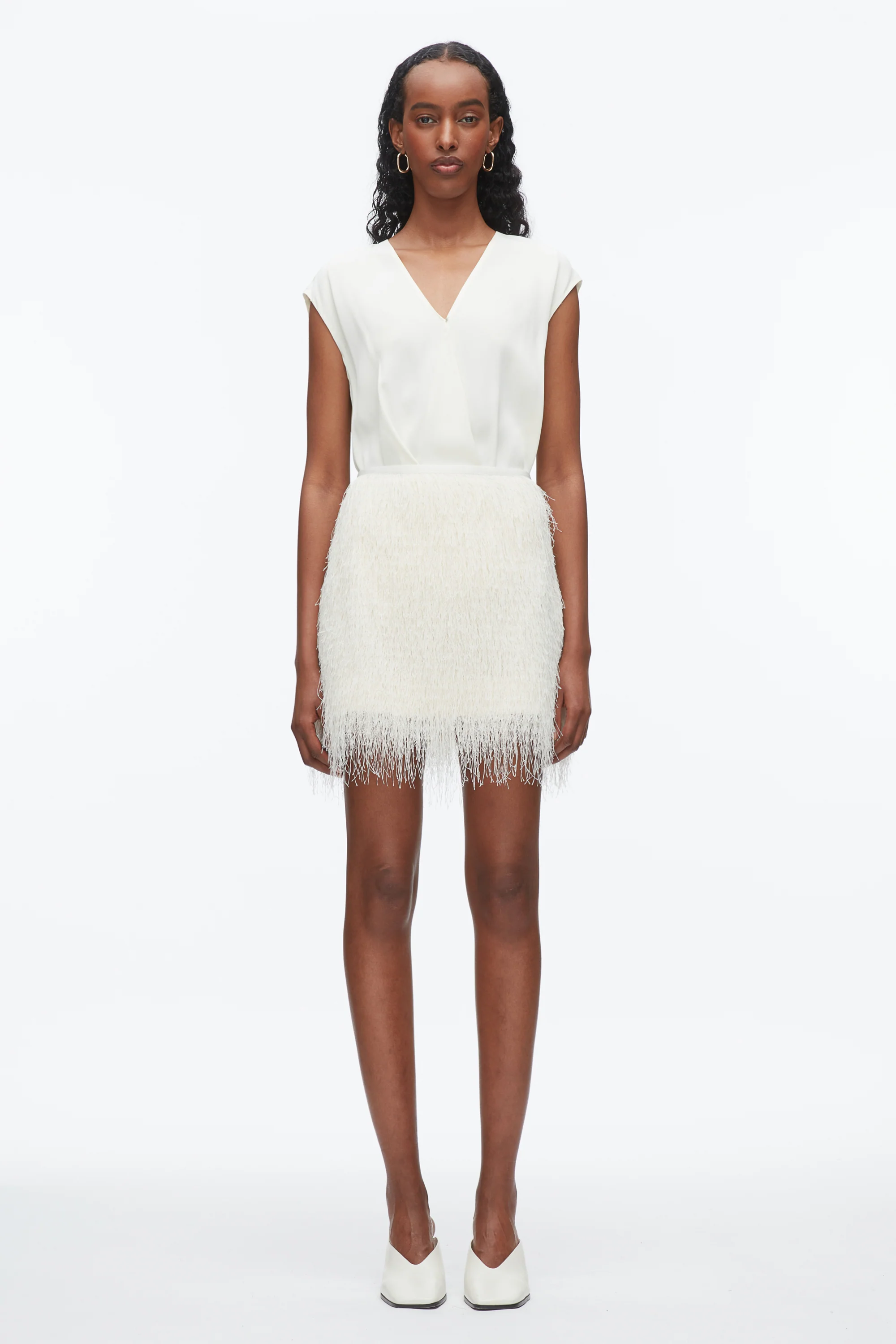 Fringe Mini Slip Skirt - Image 2