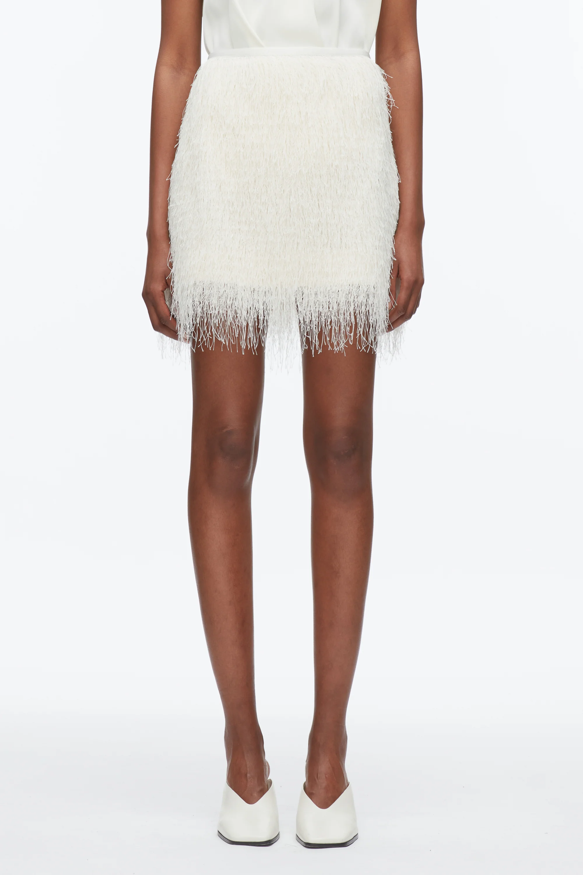 Fringe Mini Slip Skirt - Image 3