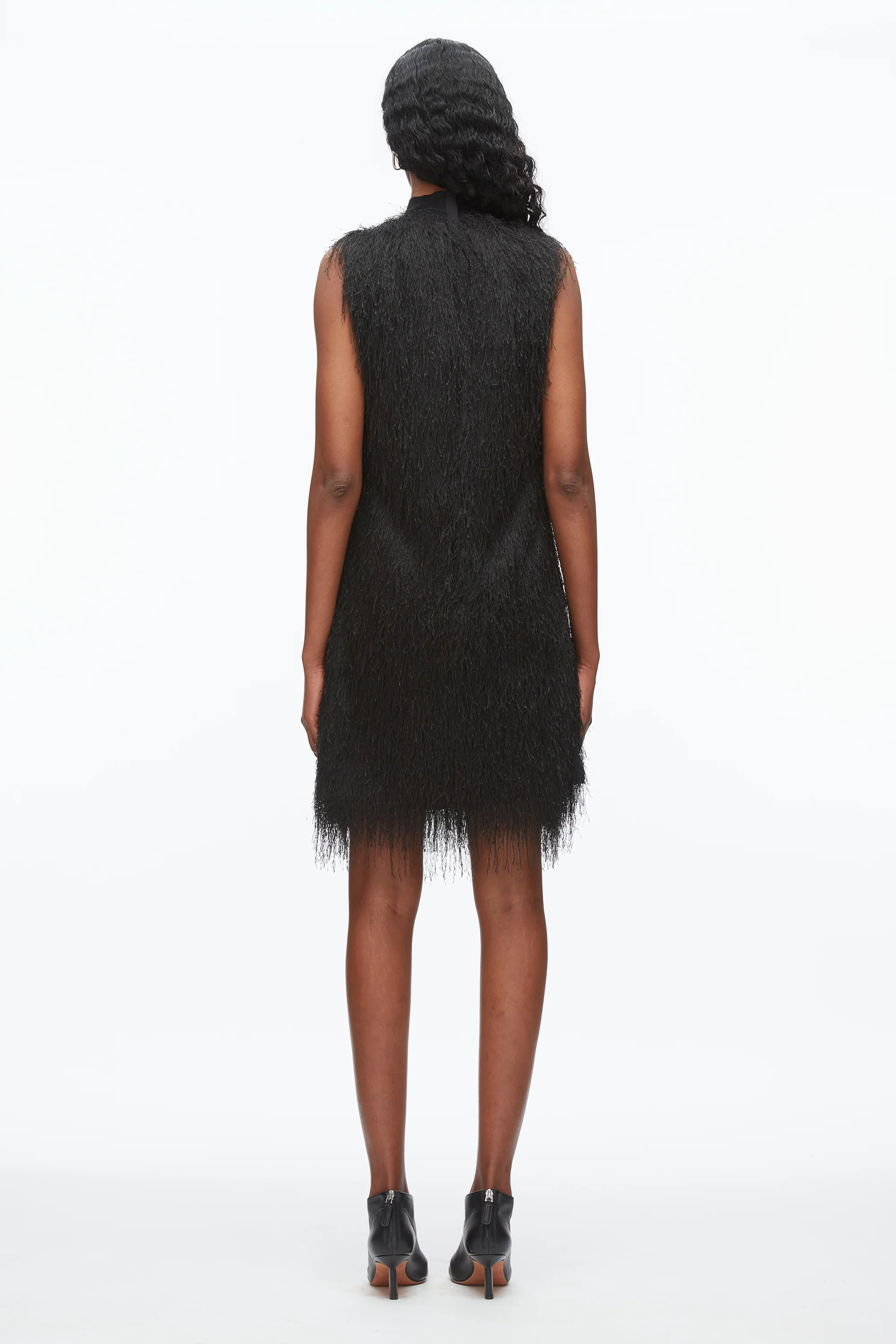 Fringe Mock Neck Shift Dress - Image 10