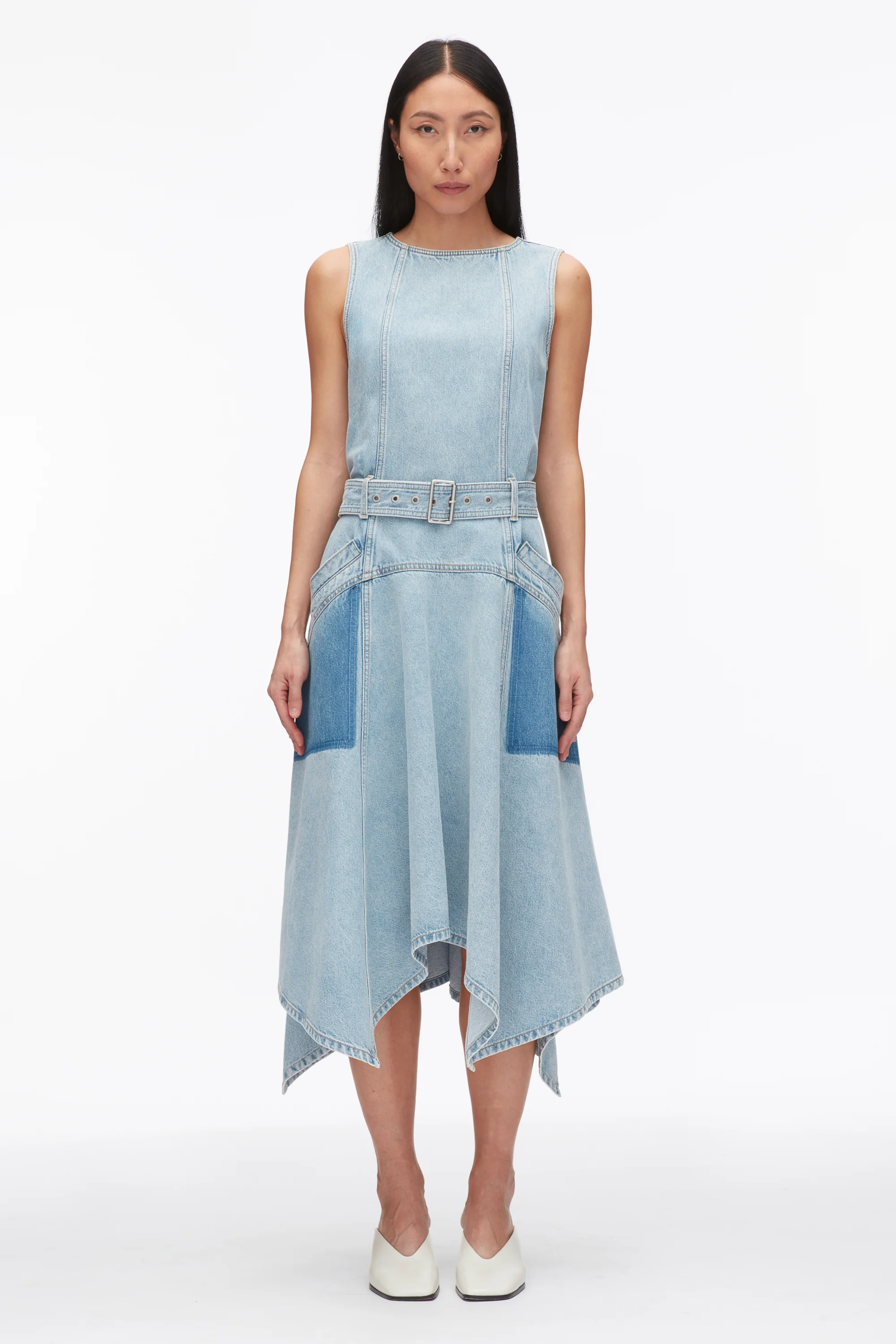 Ghost Patch Sleeveless Belted Midi Dress - Image 2