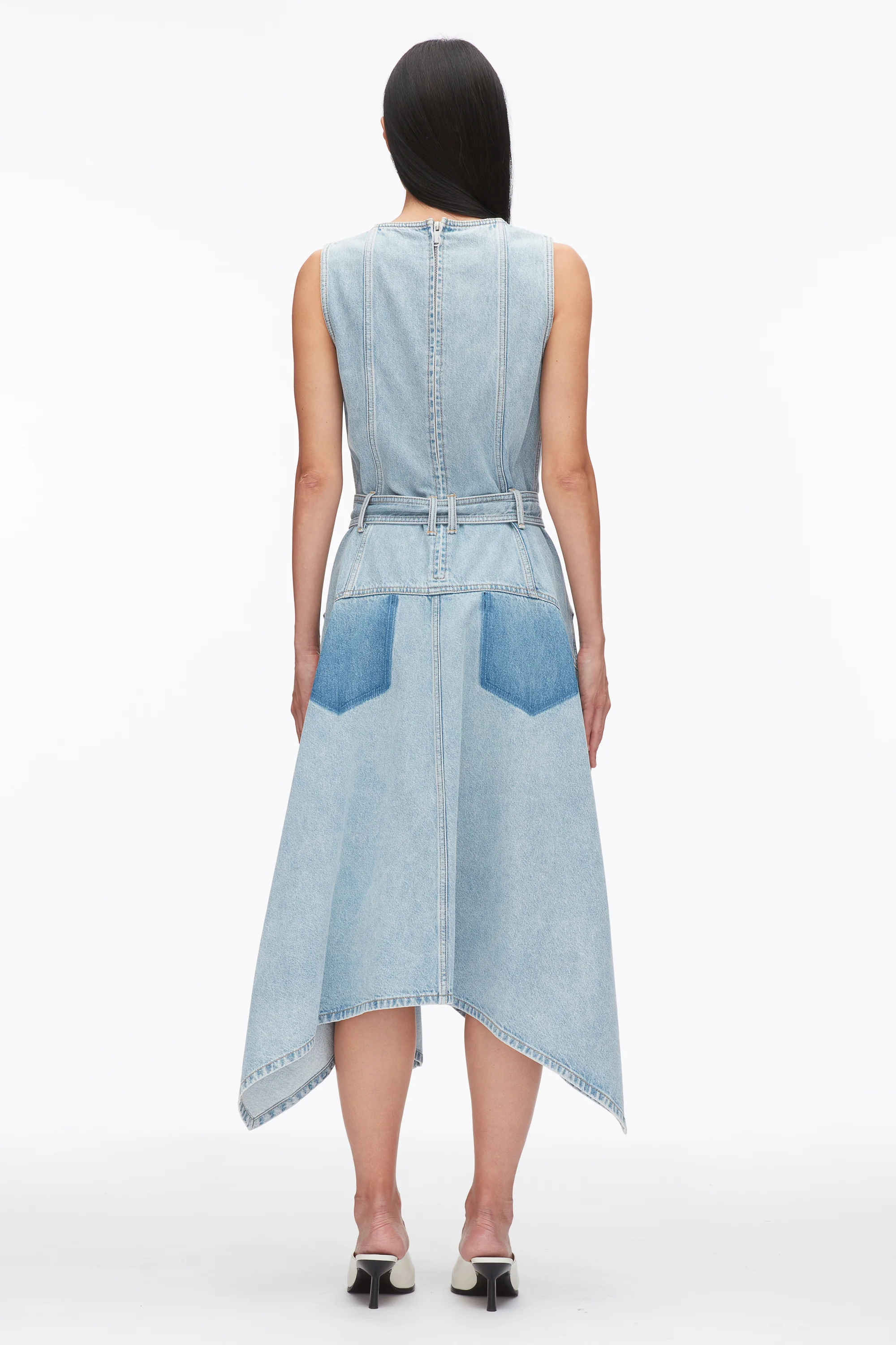 Ghost Patch Sleeveless Belted Midi Dress - Image 4