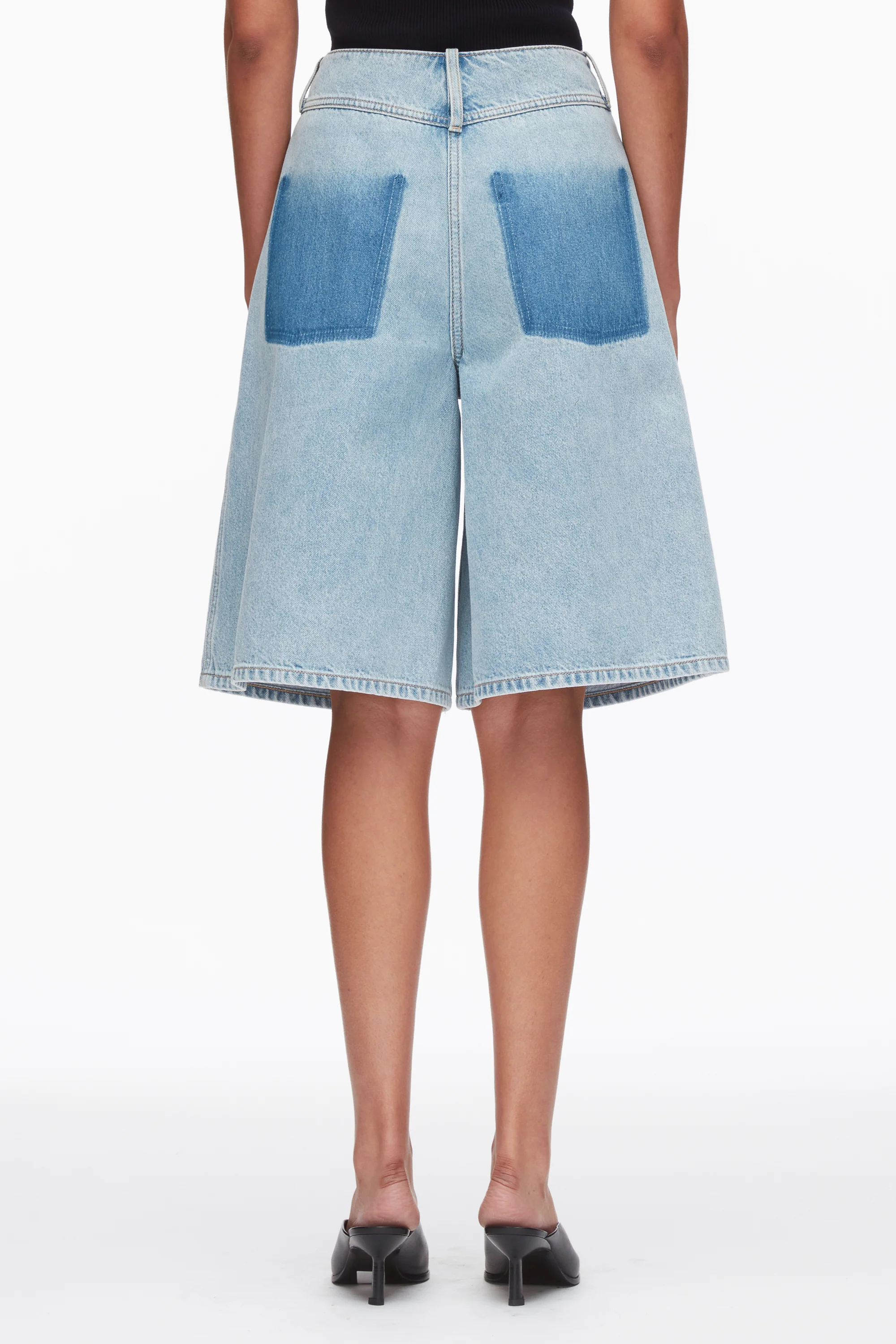 Ghost Patch Lightweight Denim Bermuda Shorts - Image 12