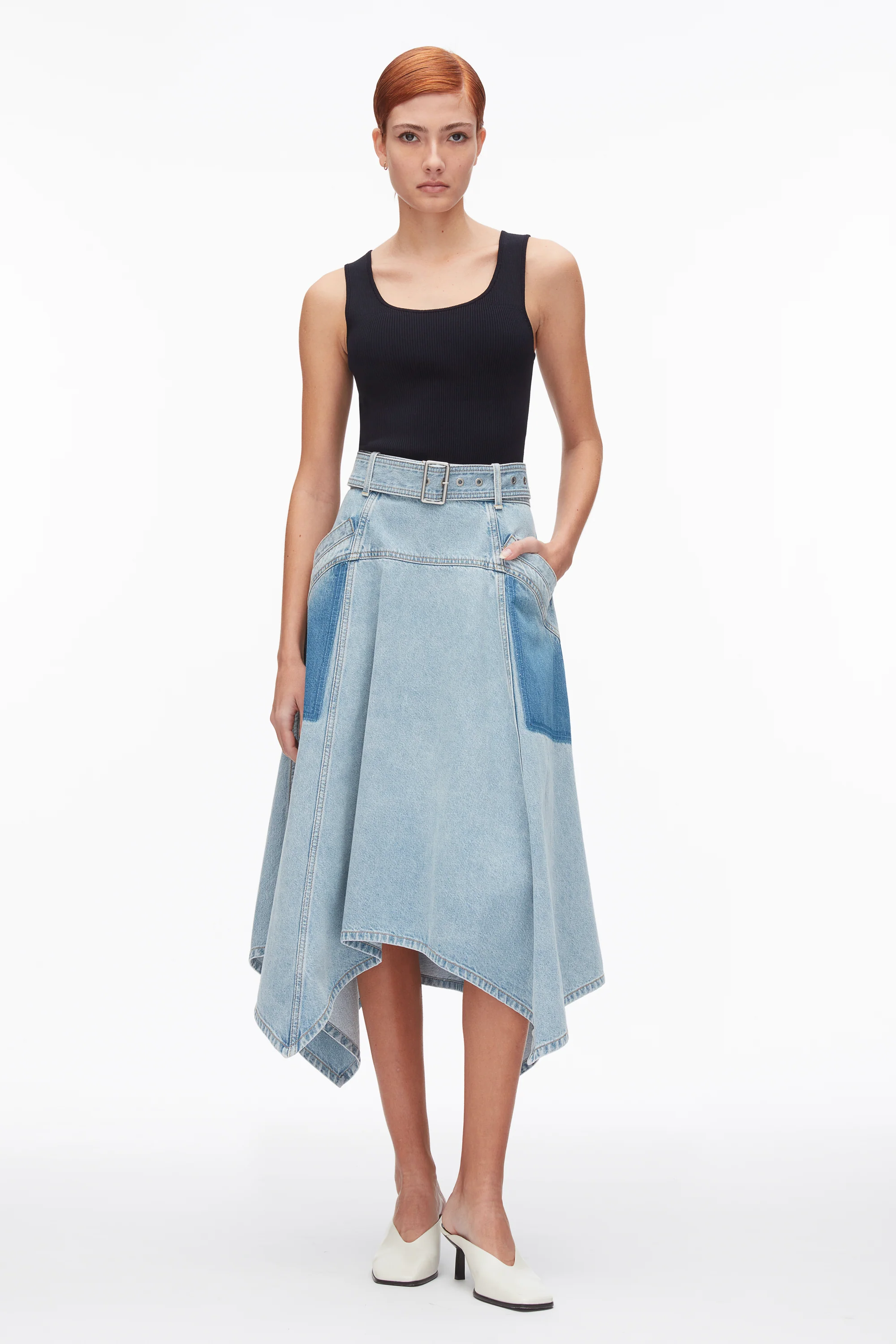 Ghost Patch Handkerchief Midi Skirt - Image 2