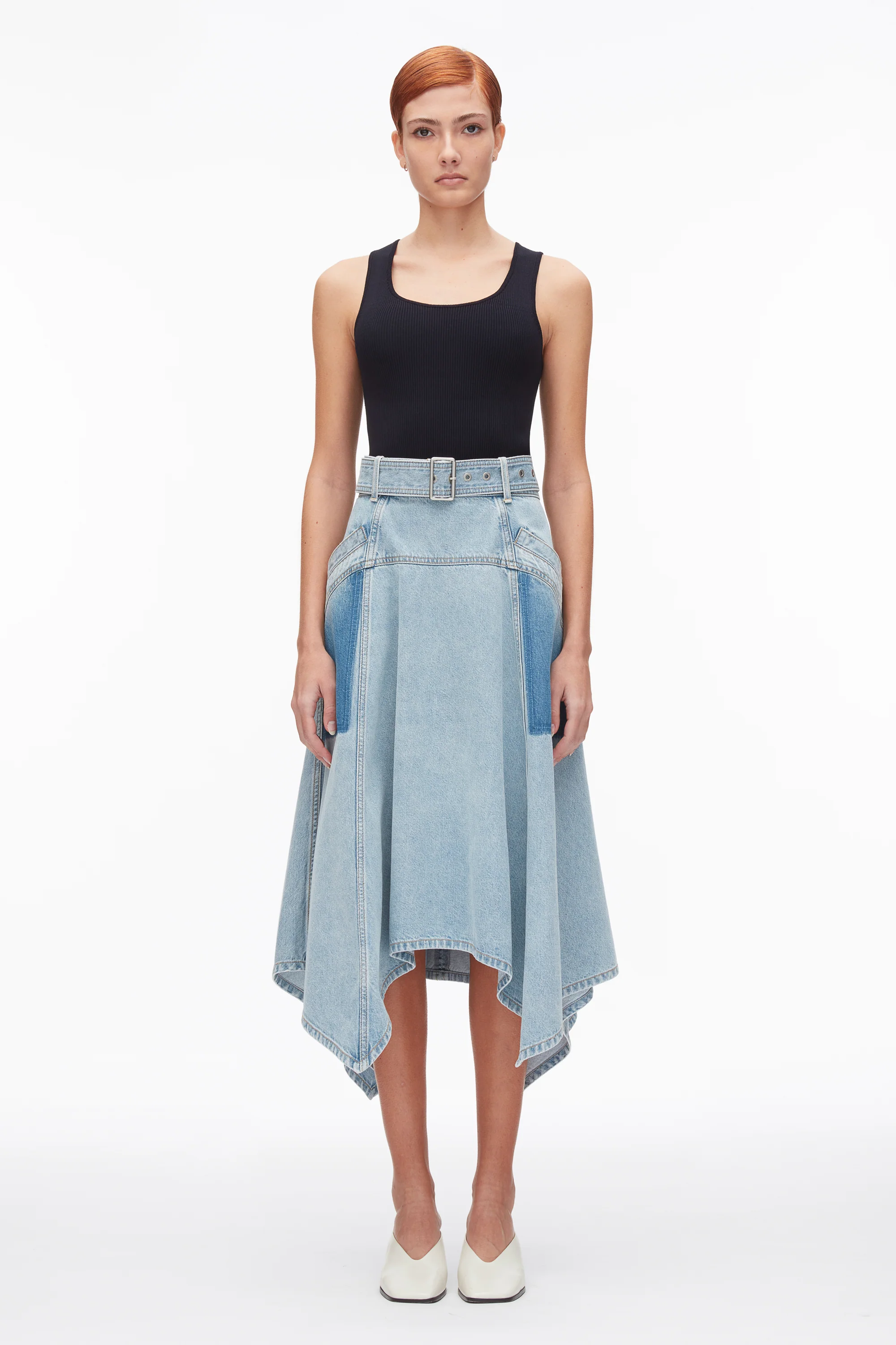Ghost Patch Handkerchief Midi Skirt - Image 3