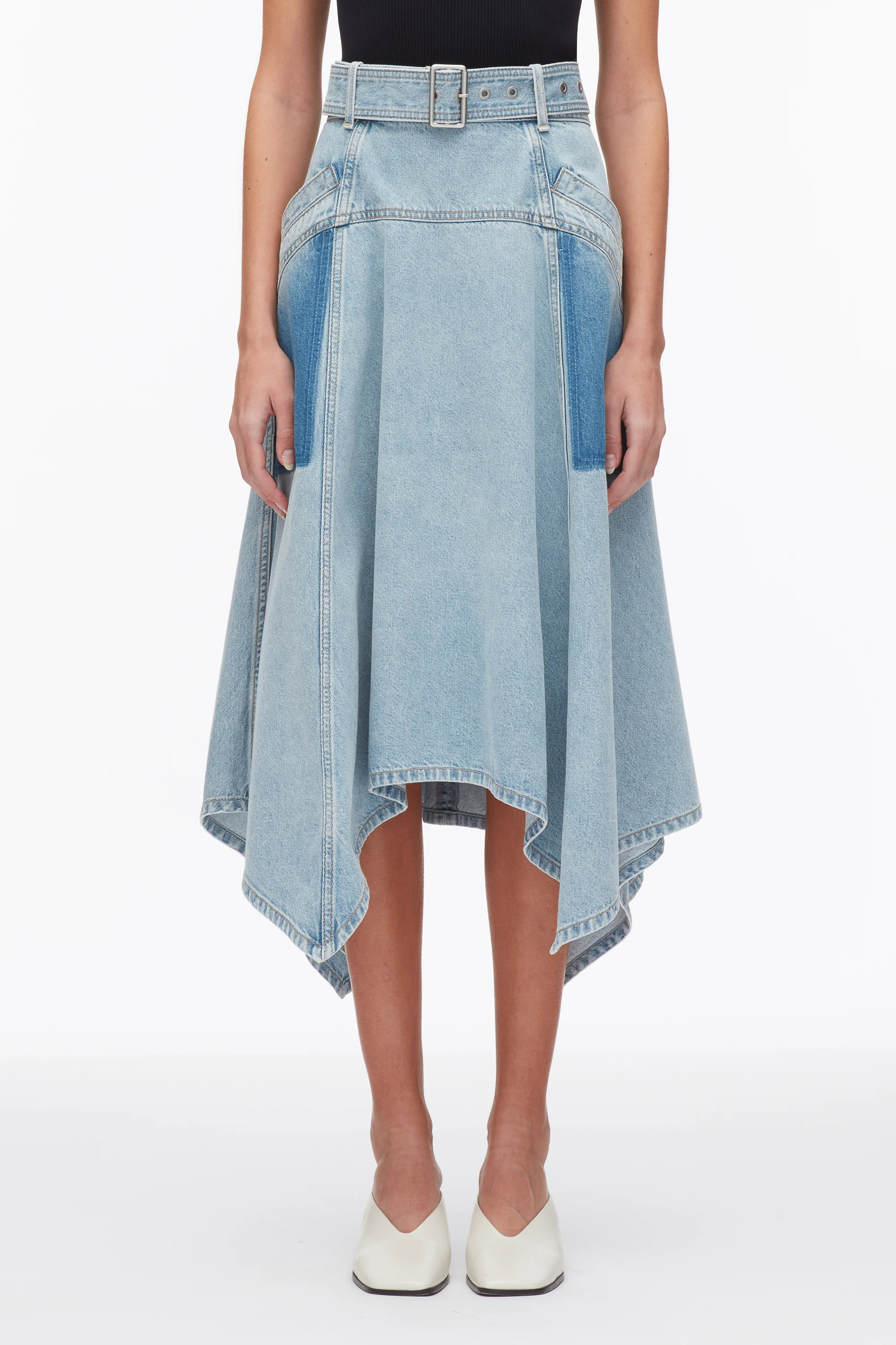 Ghost Patch Handkerchief Midi Skirt - Image 4