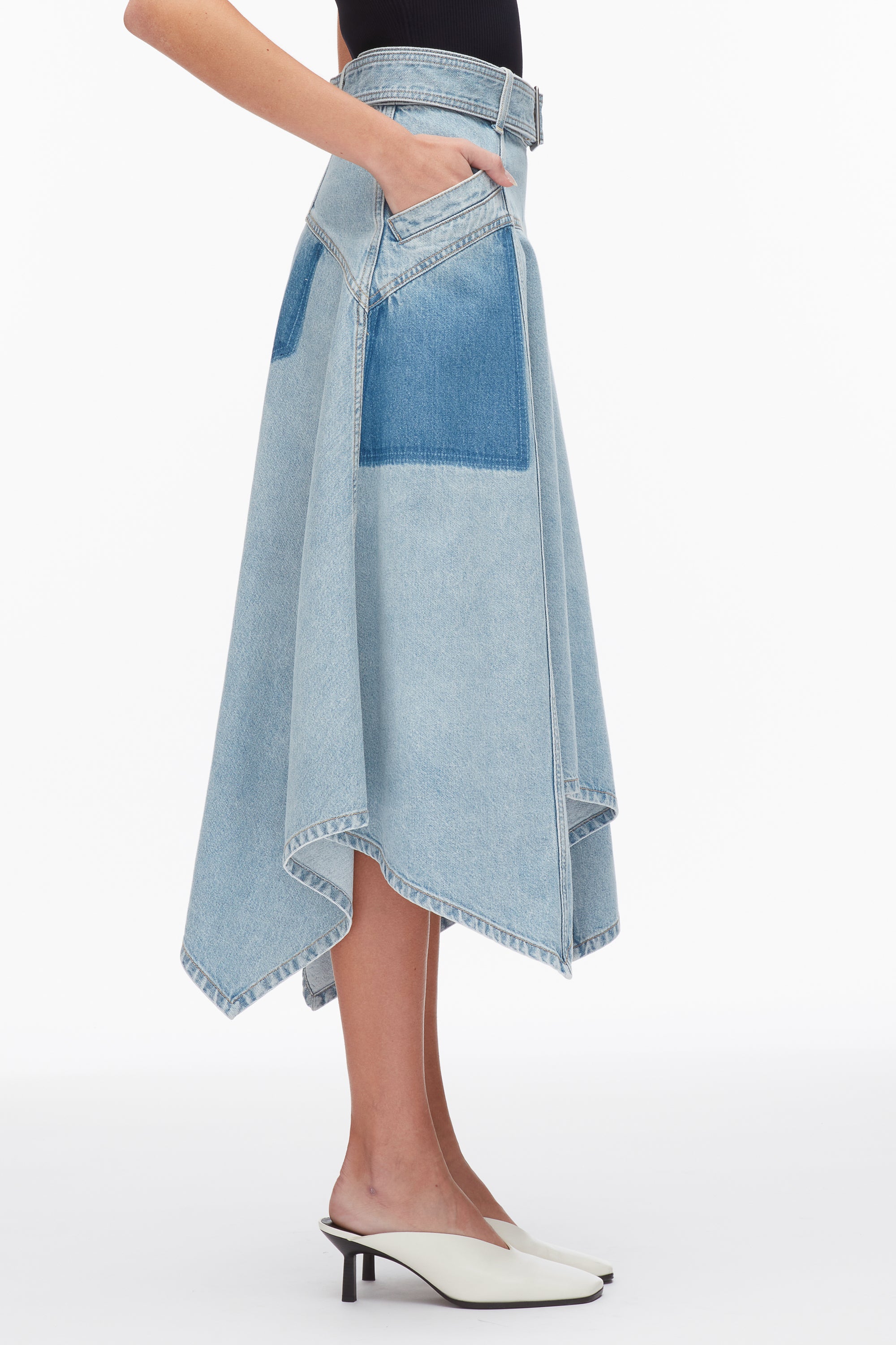 Ghost Patch Handkerchief Midi Skirt - Image 5
