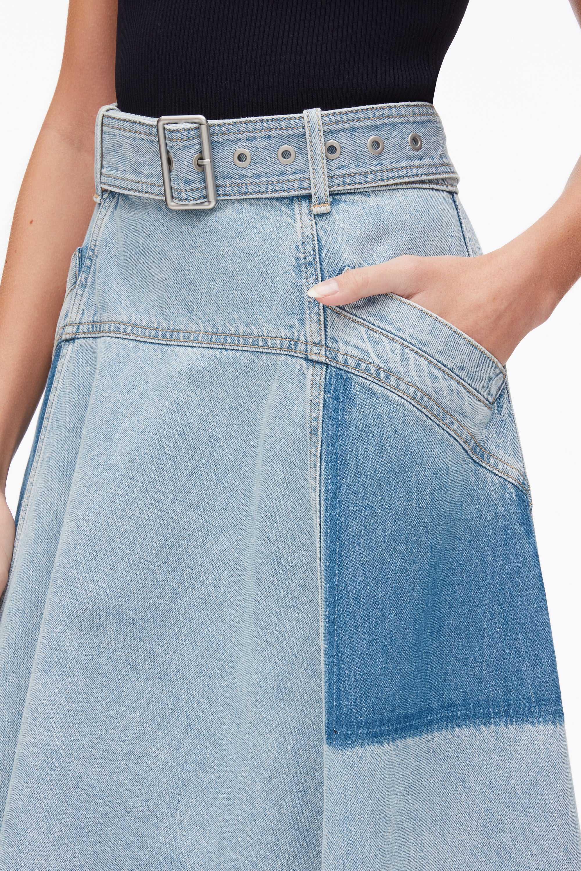 Ghost Patch Handkerchief Midi Skirt - Image 7