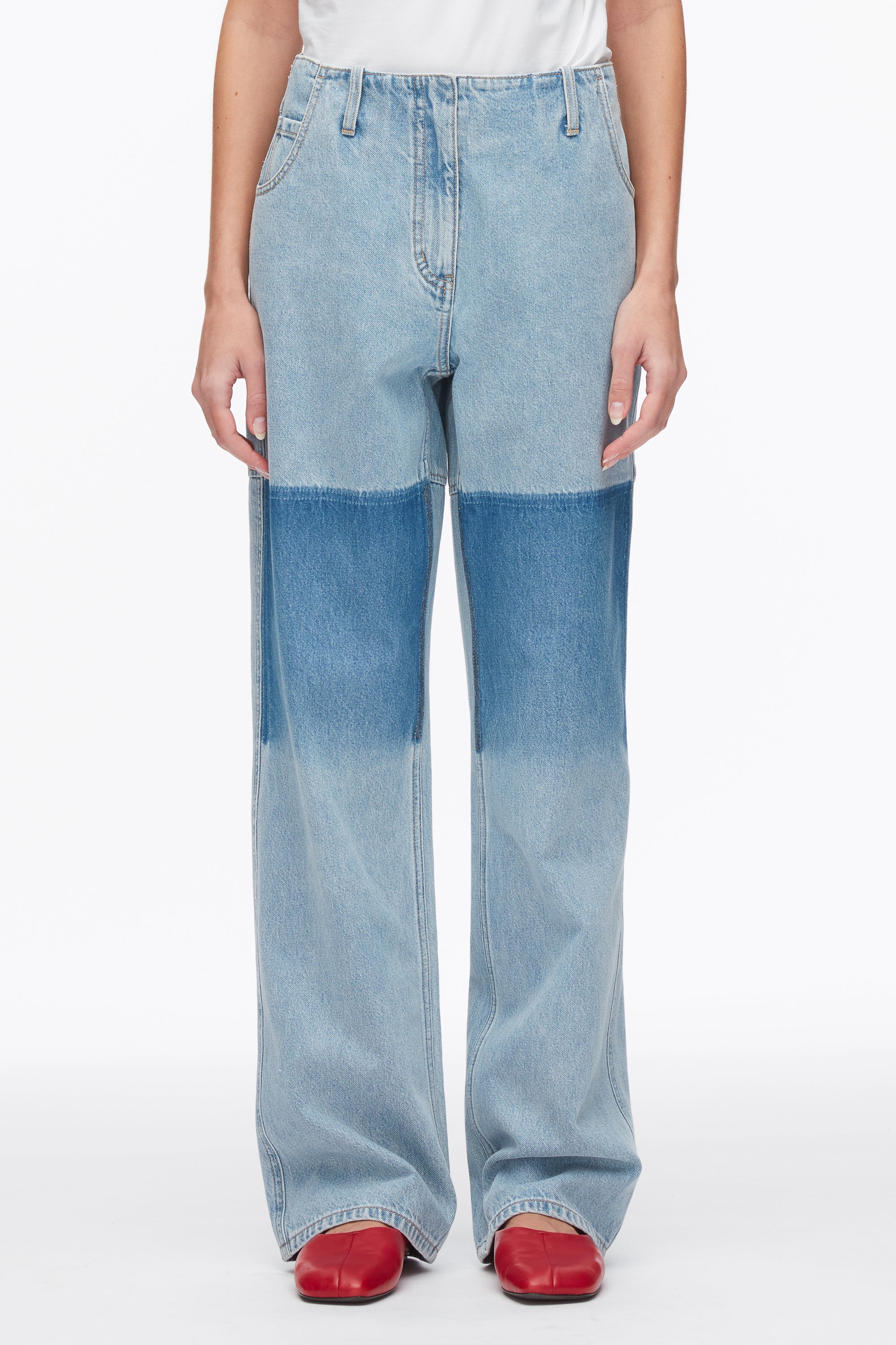 Ghost Patch Straight Leg Denim Pants - Image 3