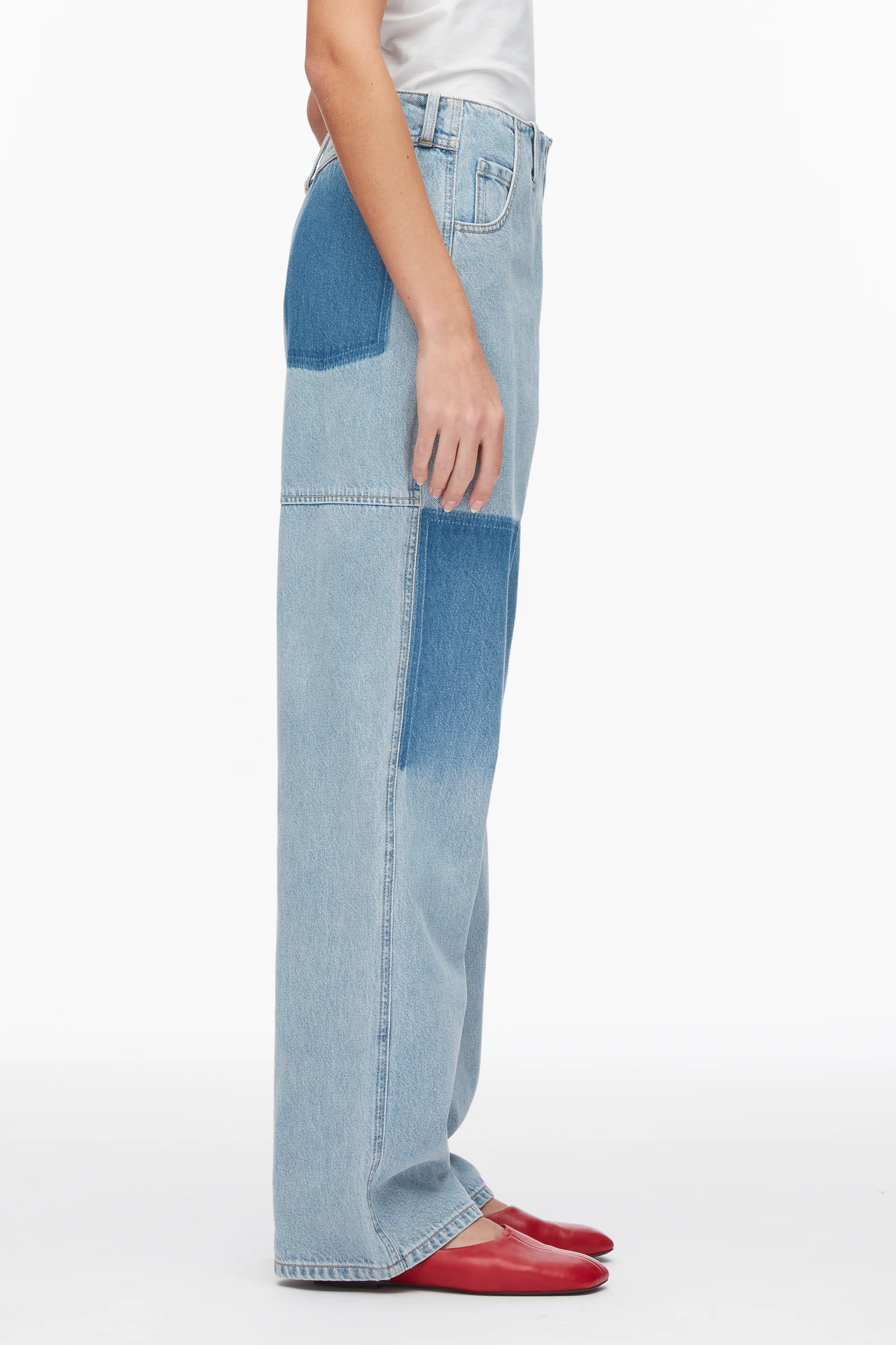 Ghost Patch Straight Leg Denim Pants - Image 4